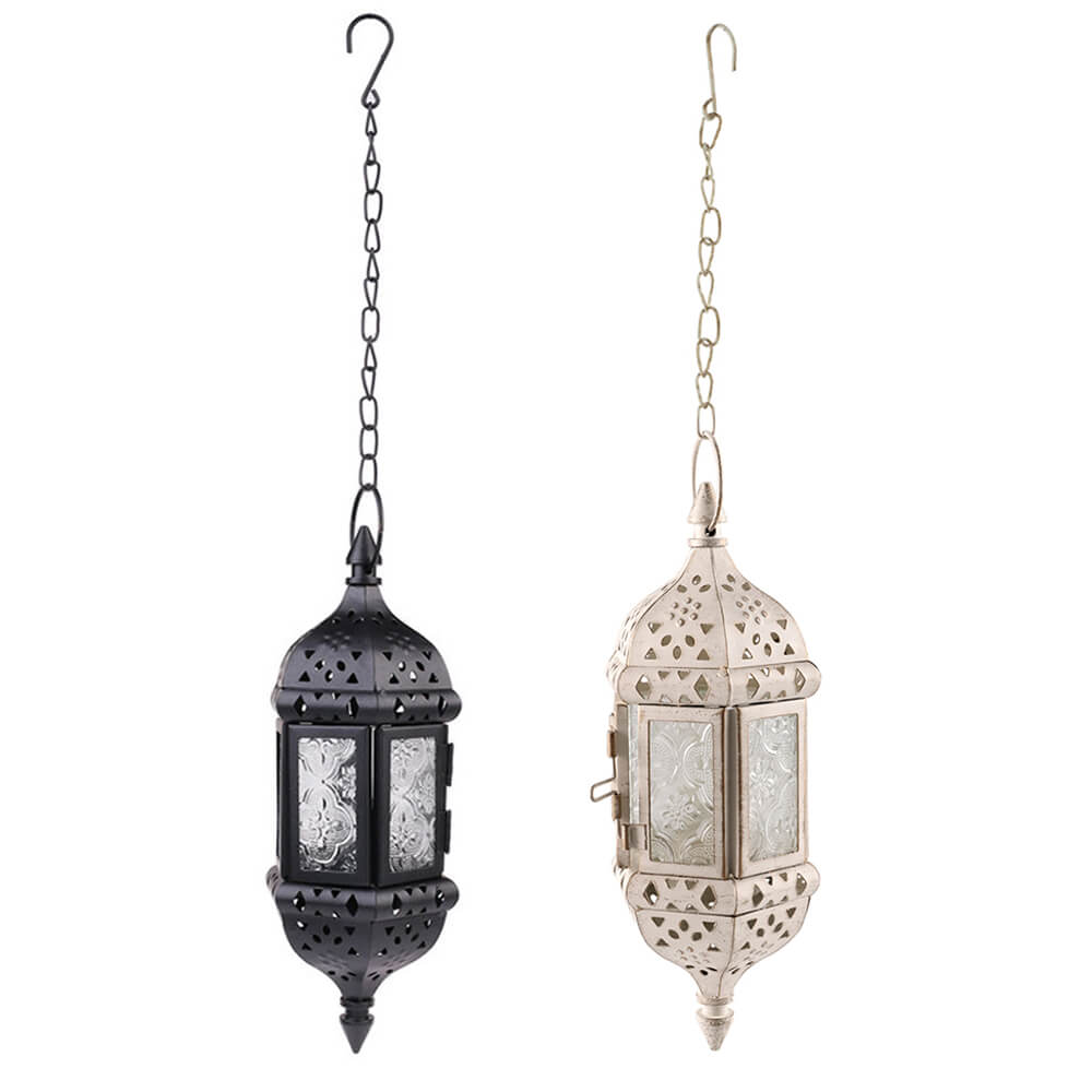 Moroccan Hanging Glass Candle Holder - BCBMALL