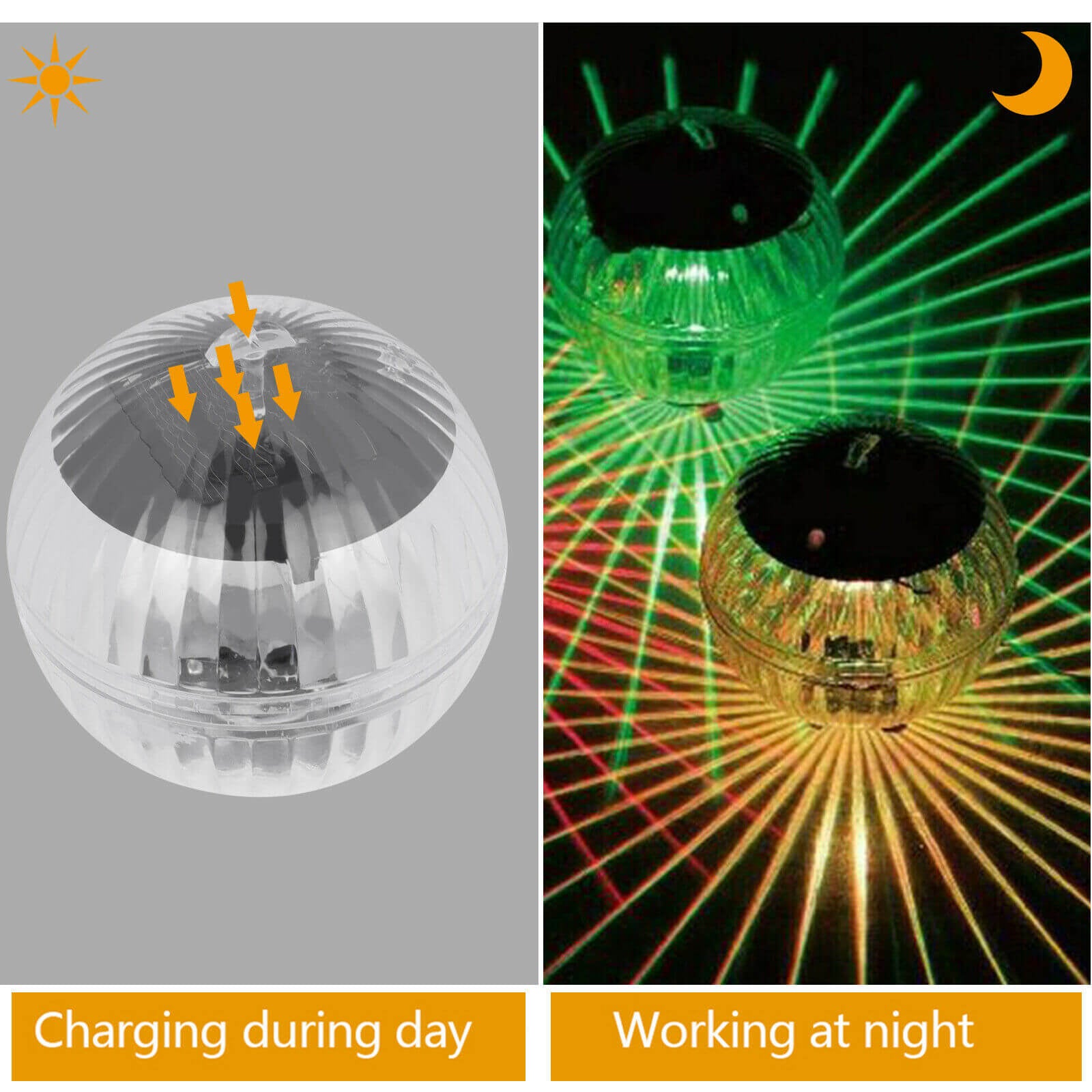 Outdoor Solar LED Floating Light feature