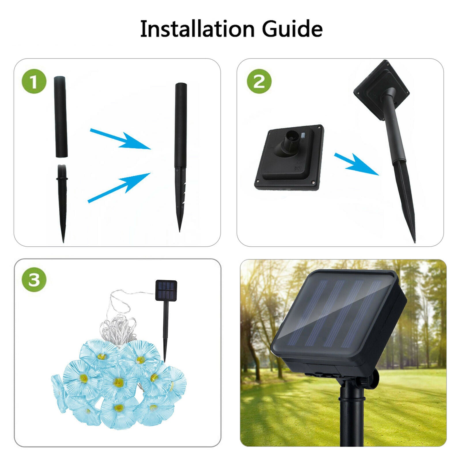 Outdoor LED Solar String Light installation