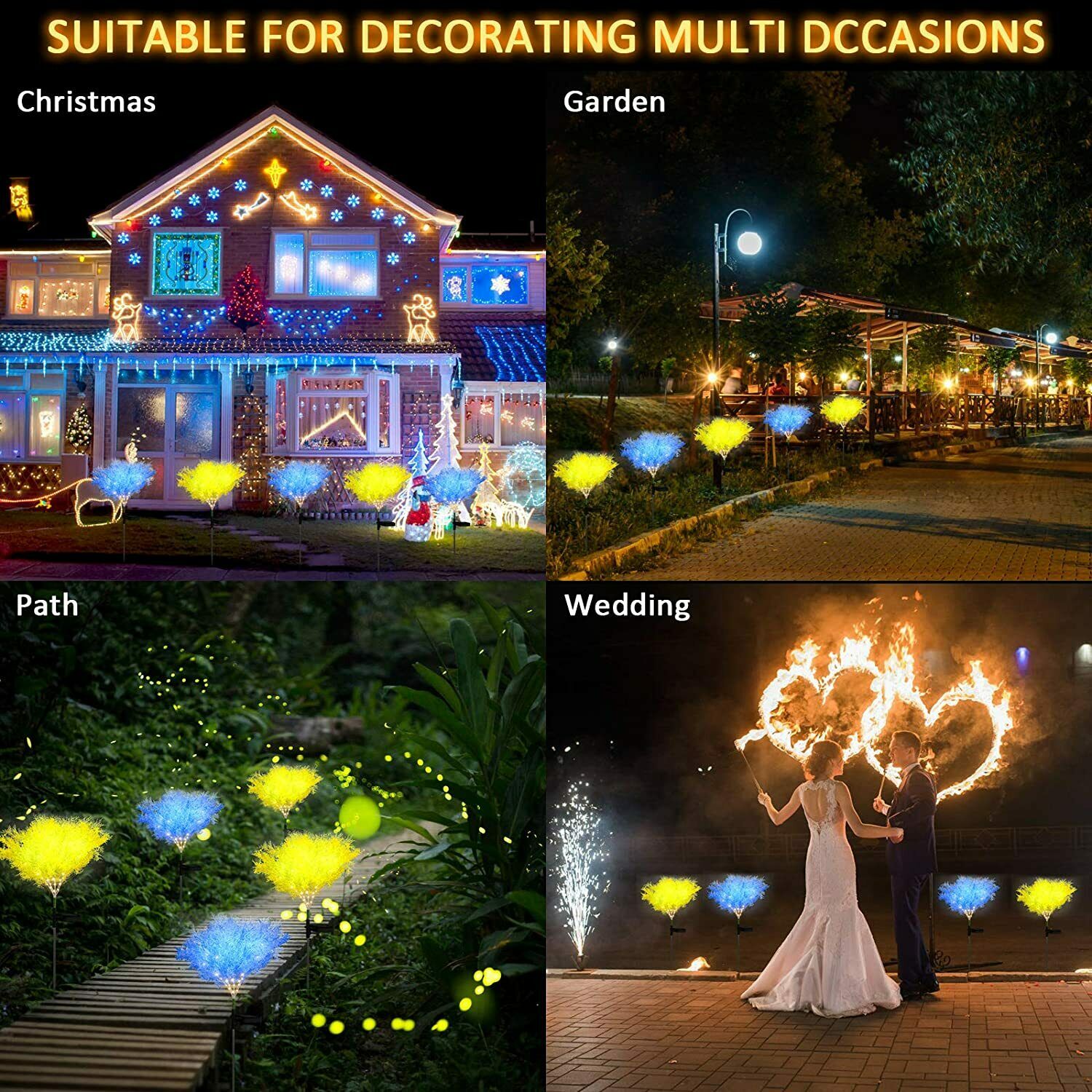 Outdoor Solar Lights, 2pcs using places