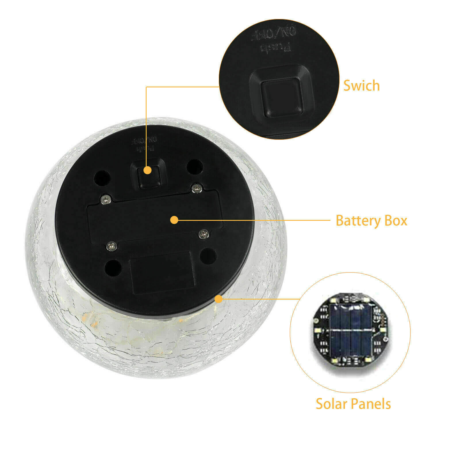 Outdoor Solar Post Cap Light detail