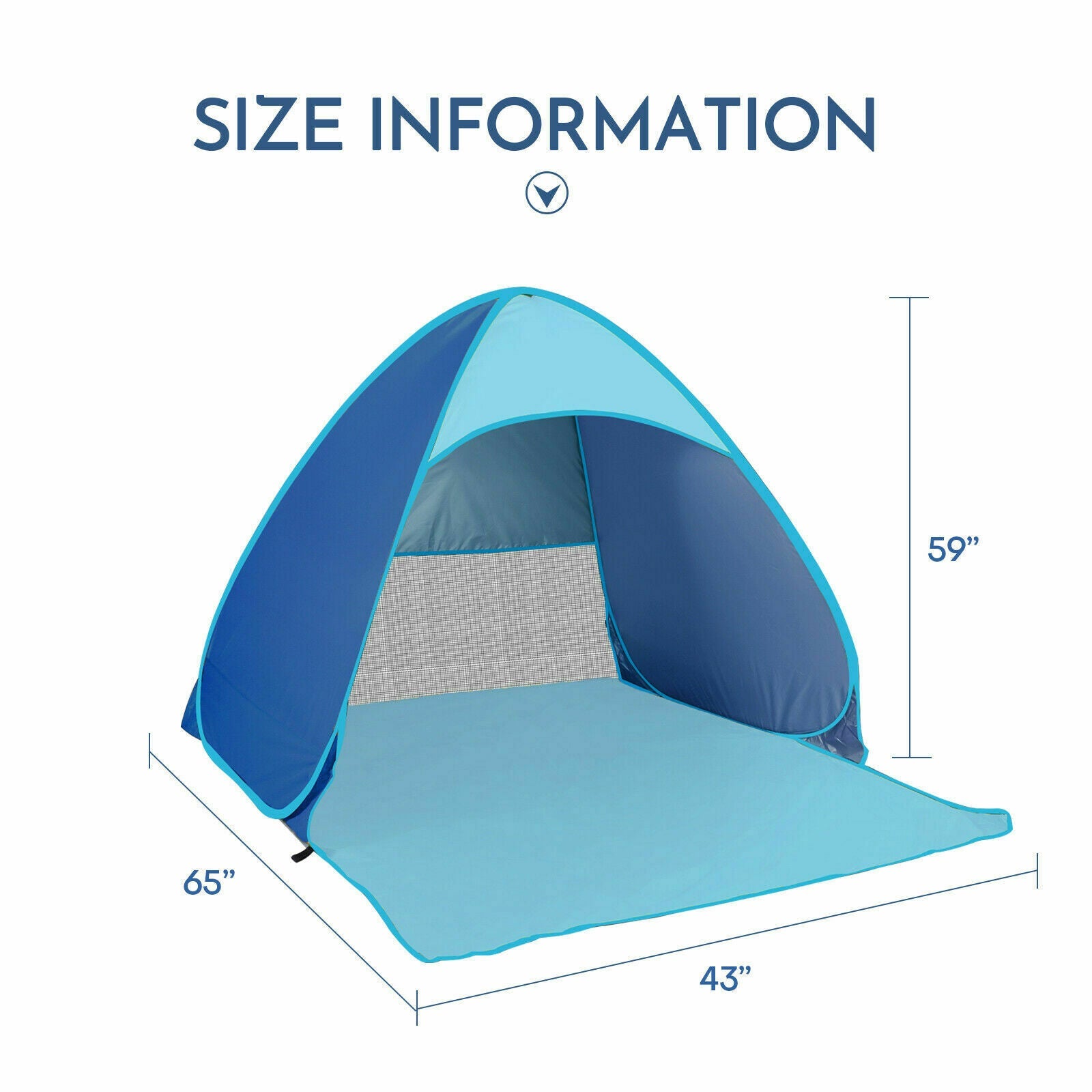 Size of Pop Up Beach Family Tent