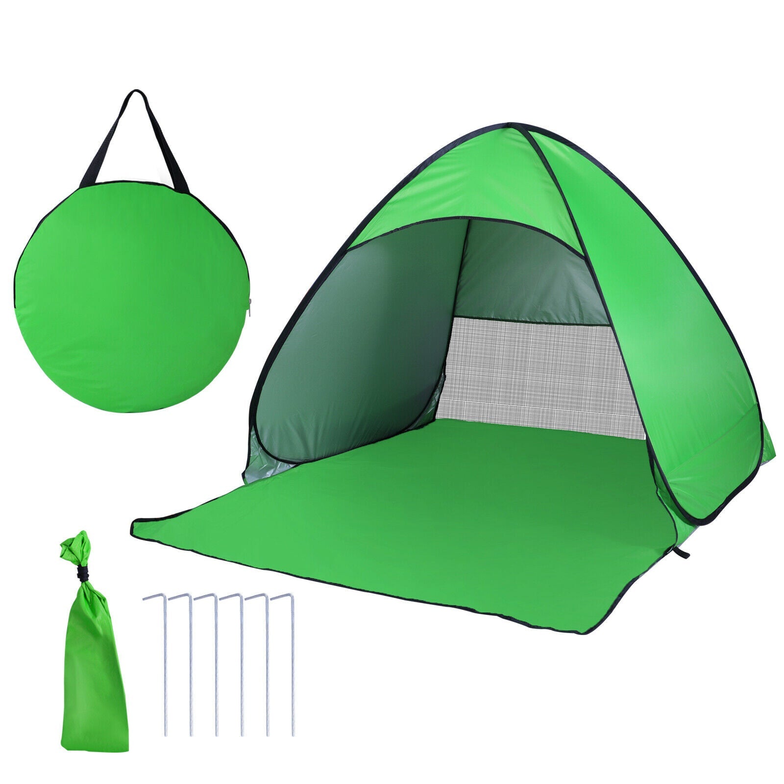 Green Pop Up Beach Family Tent