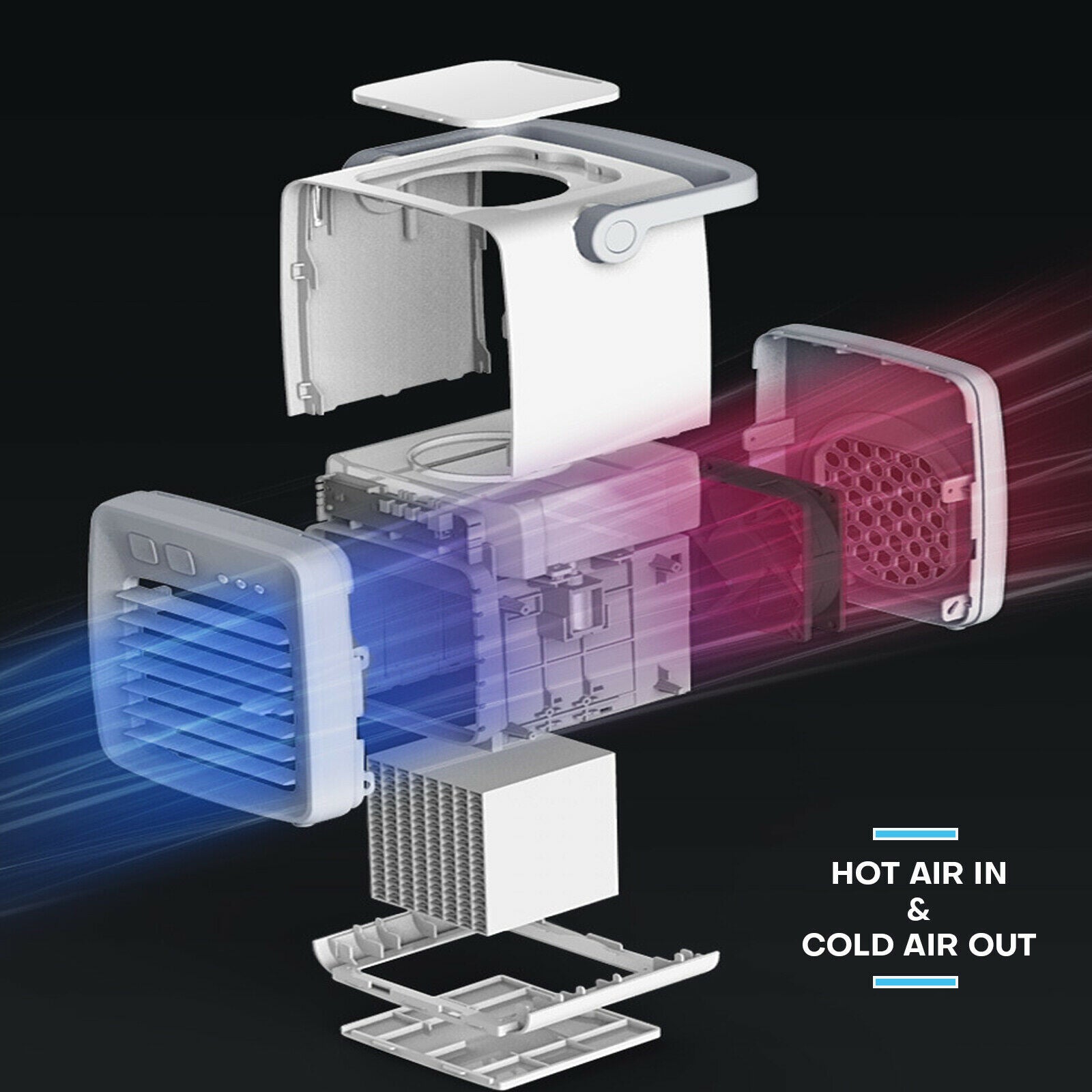 Portable Mini Air Conditioner Fan 200ml detail