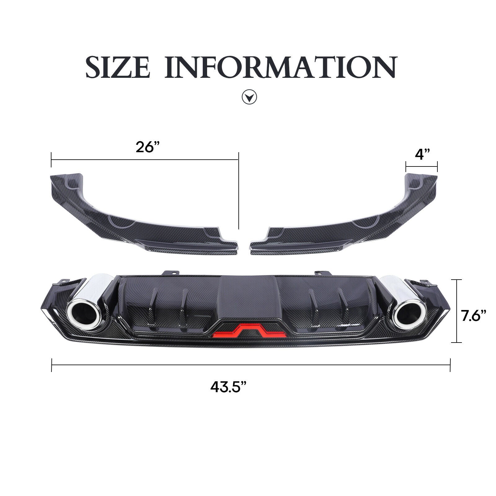 Rear Bumper Lip for Honda Civic 2016 detail