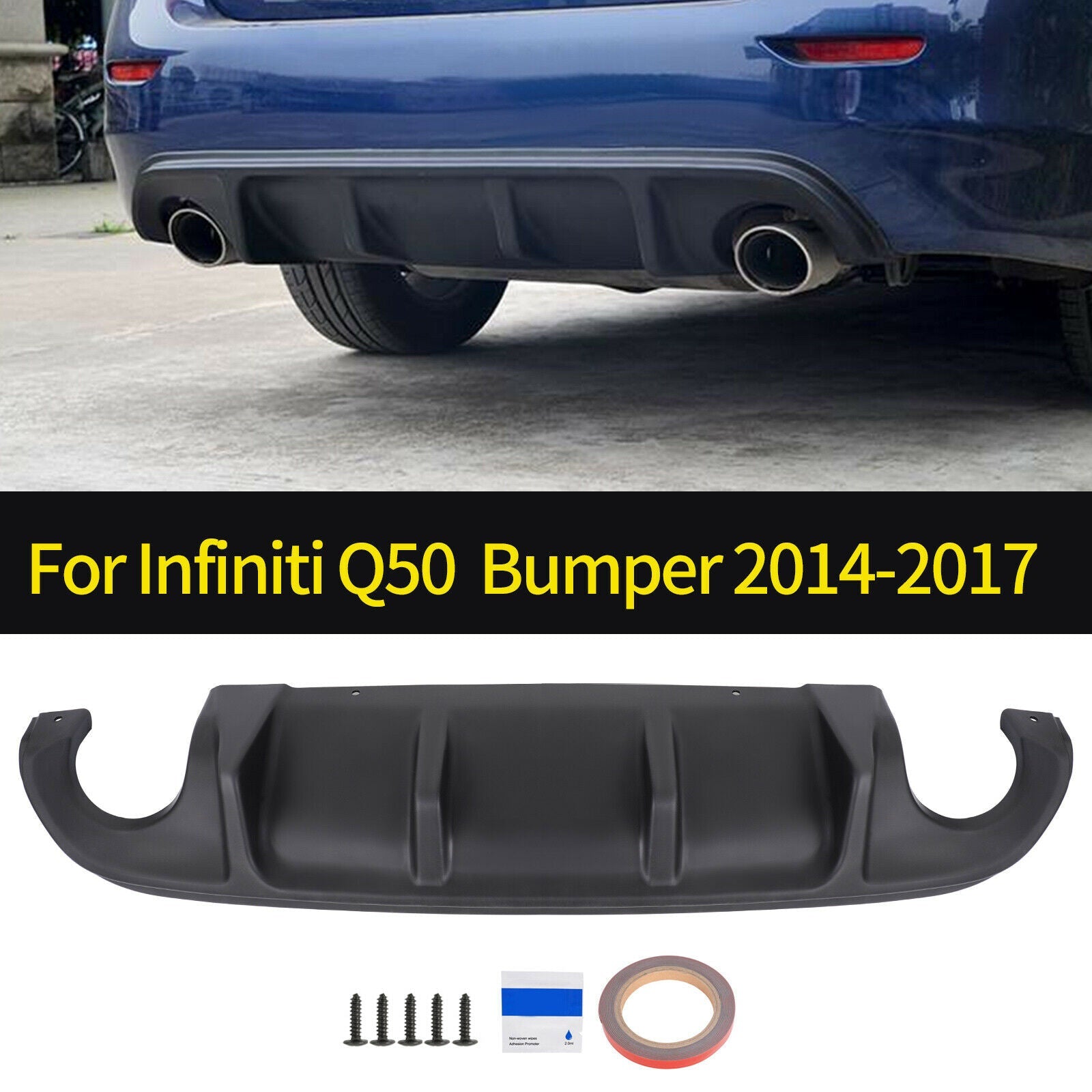 Rear Bumper Lip for INFINITI Q50 2014-2017
