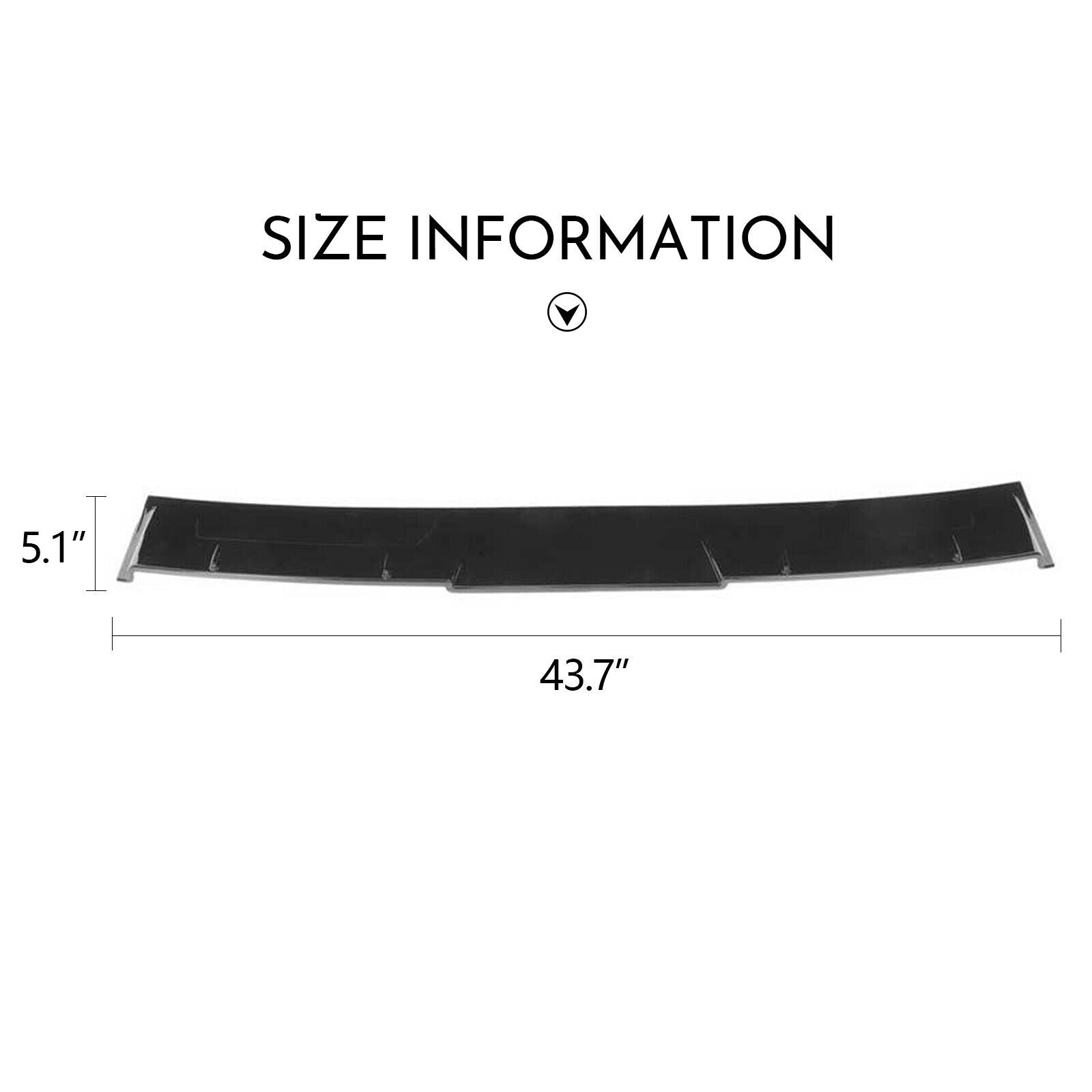 Rear Roof Lip Spoiler Wing for 14-20 Infiniti Q50 size