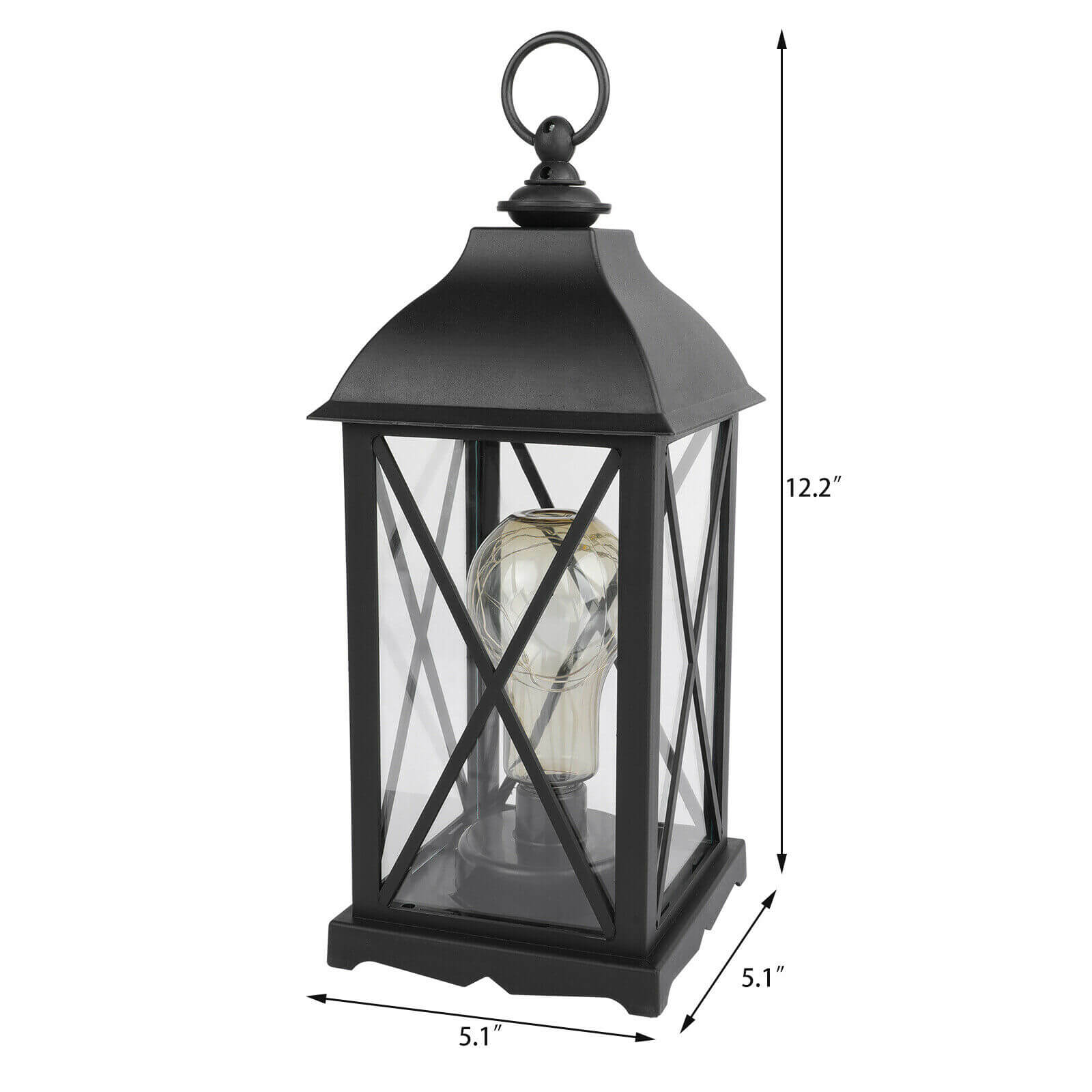 size of Retro Hanging Night Light