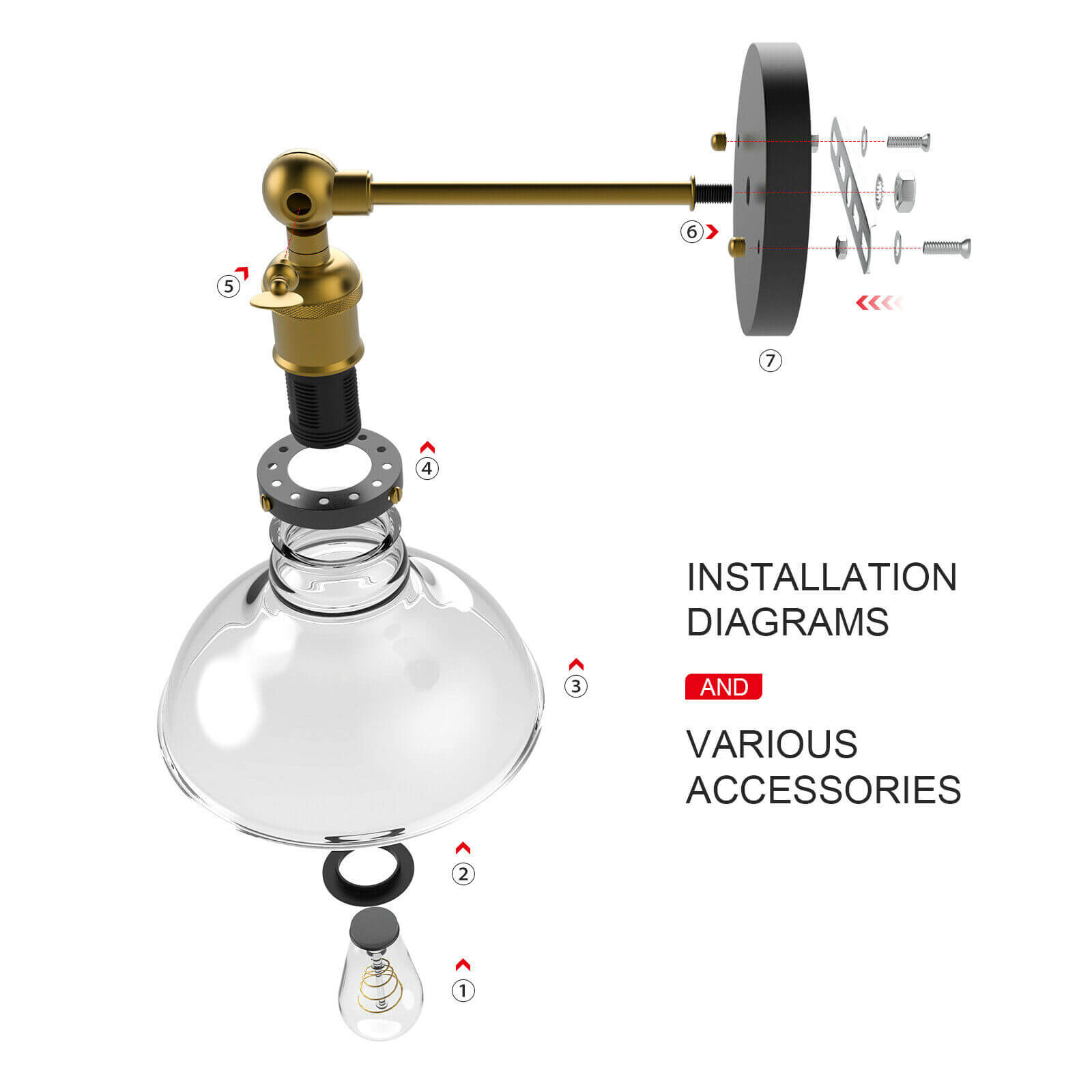 Retro Industrial Flashlight Wall Sconce detail