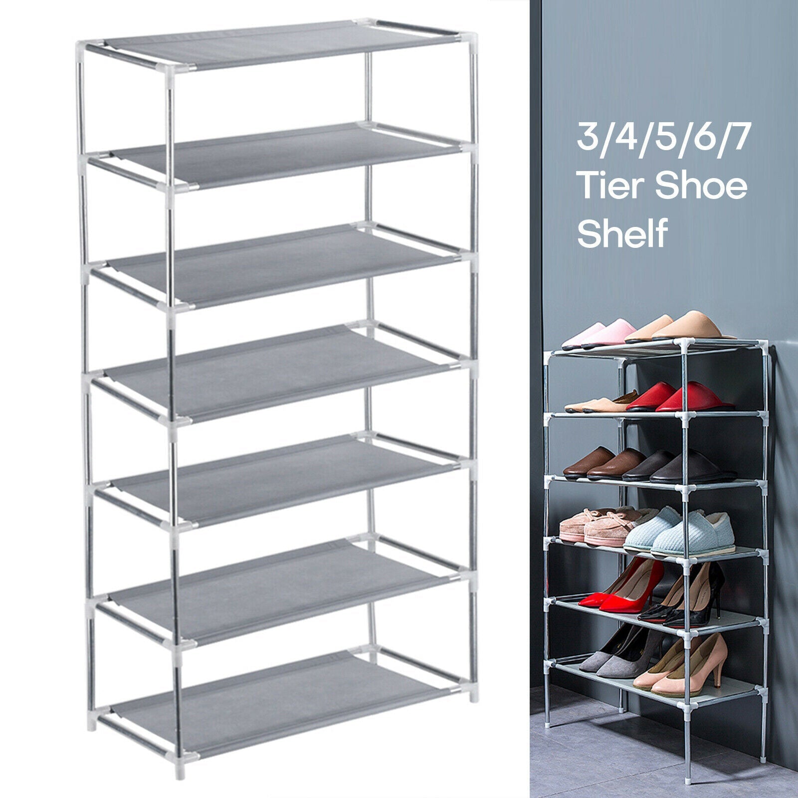 Shoe Tower Shelf Organizer 7 tier