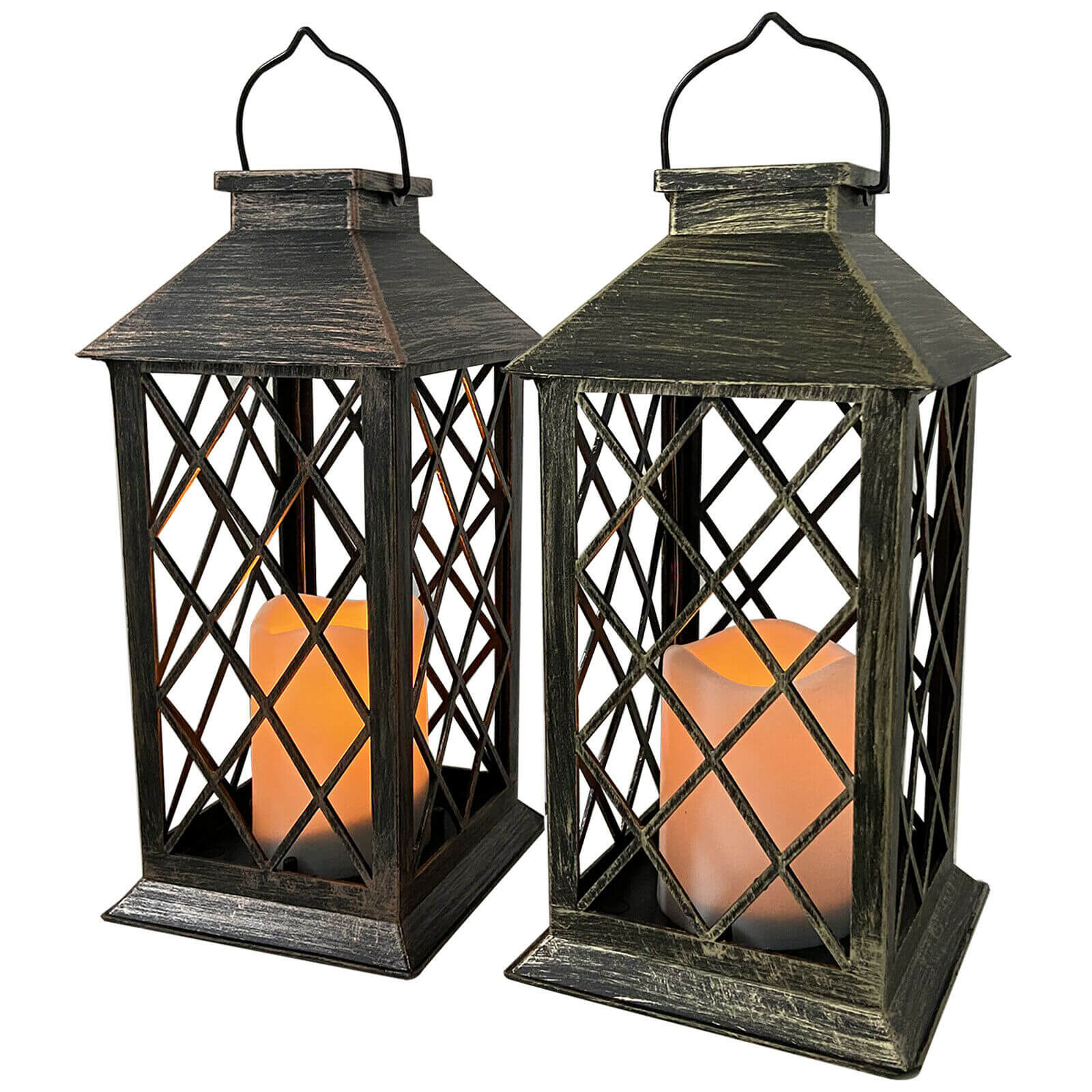 inside of Solar Hanging Candle Lantern Light