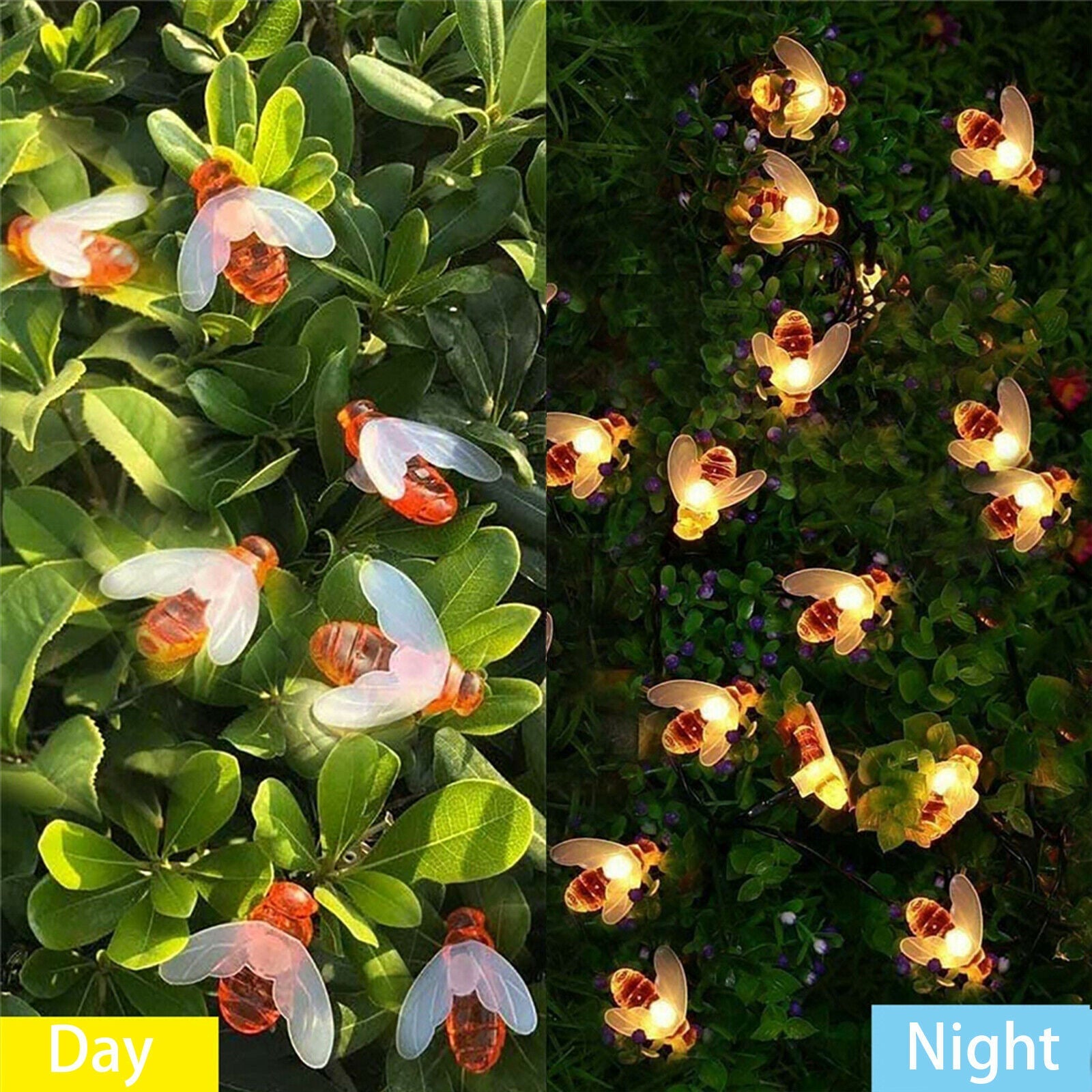 Solar Honeybee String Lights display