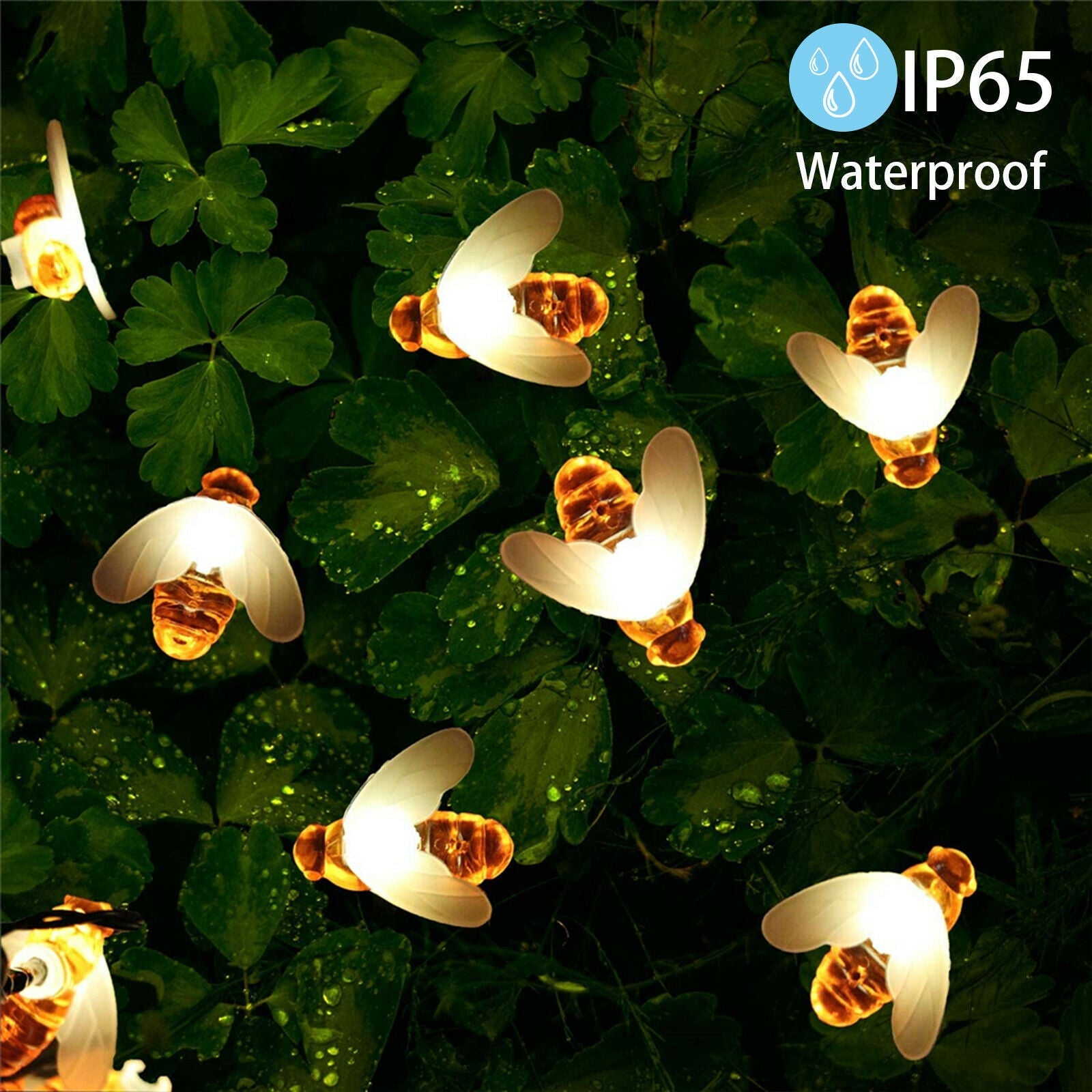 Solar Honeybee String Lights display 2