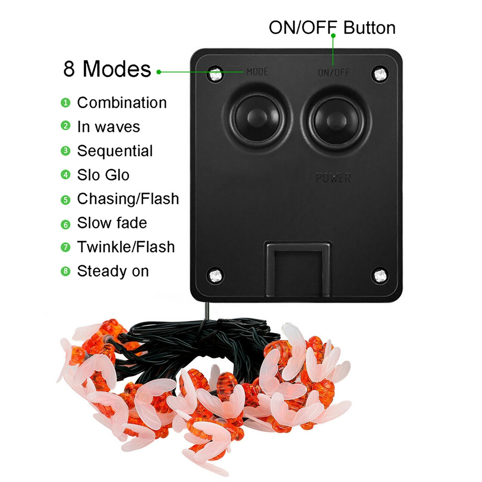 Solar Honeybee String Lights feature