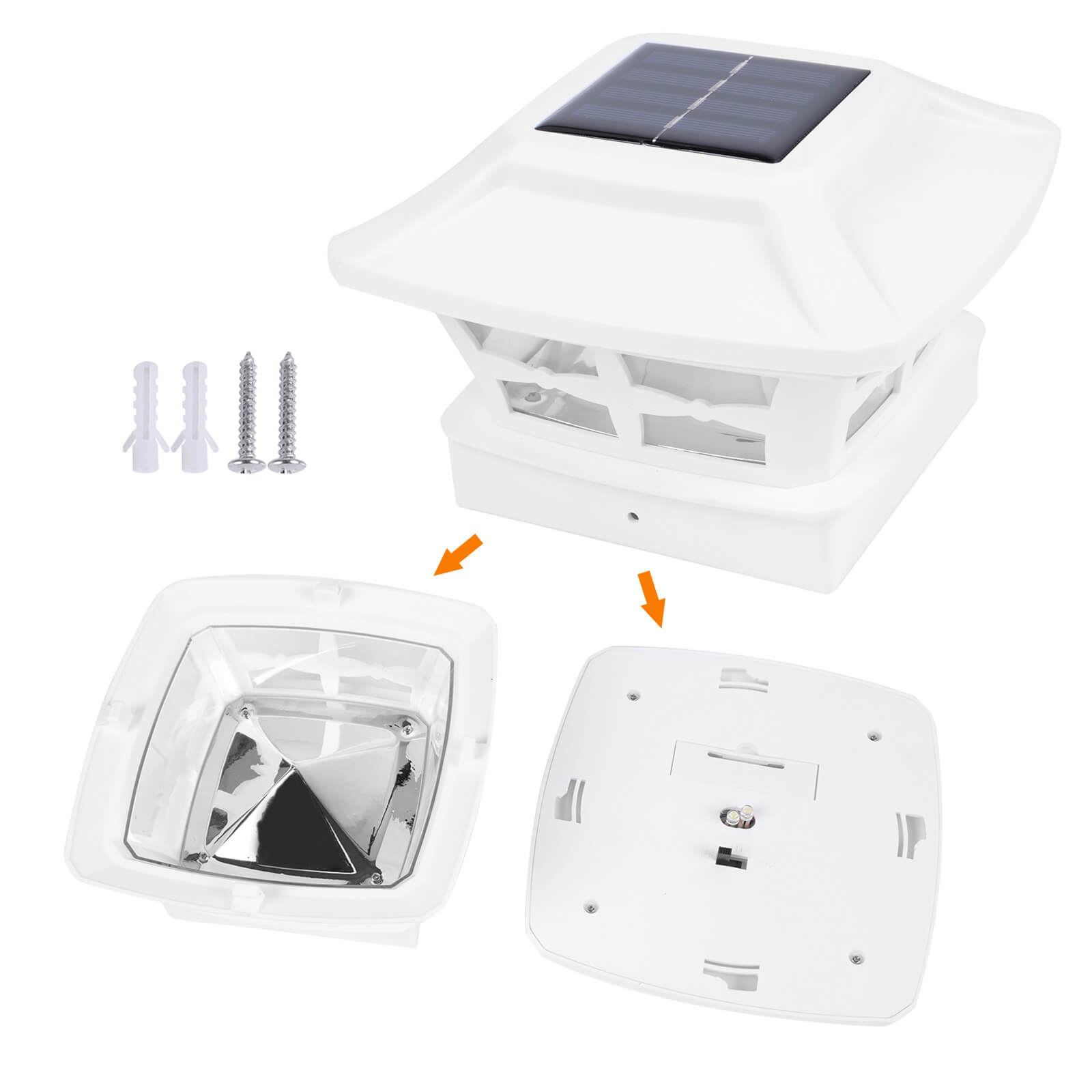 Solar Post Cap Lights, 4 Pcs - BCBMALL