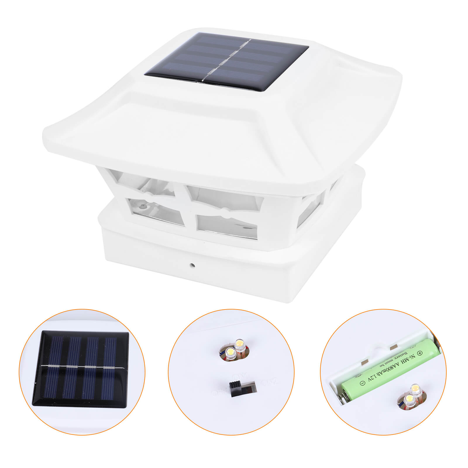 Solar Post Cap Lights, 4 Pcs - BCBMALL