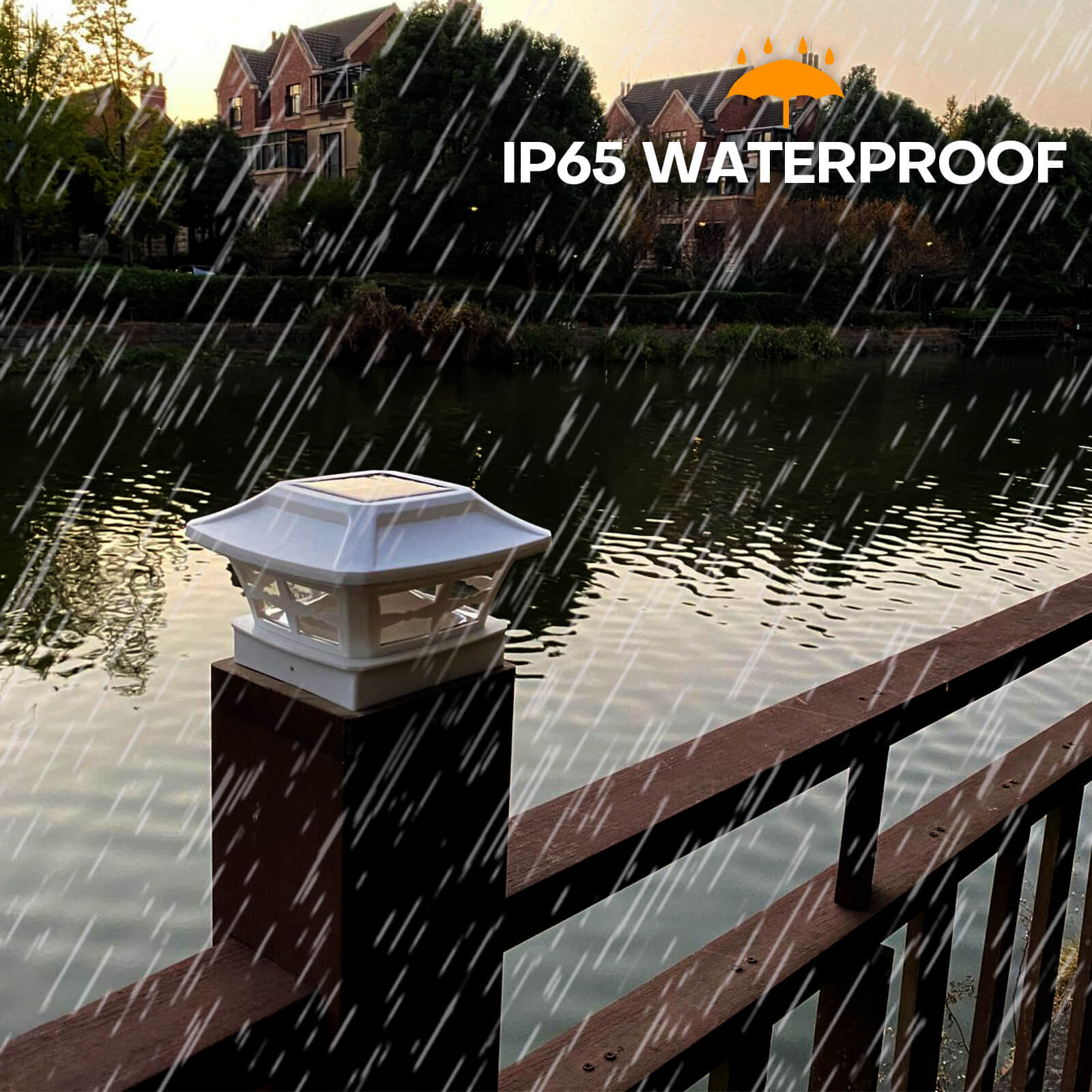 Solar Post Cap Lights, 4 Pcs - BCBMALL