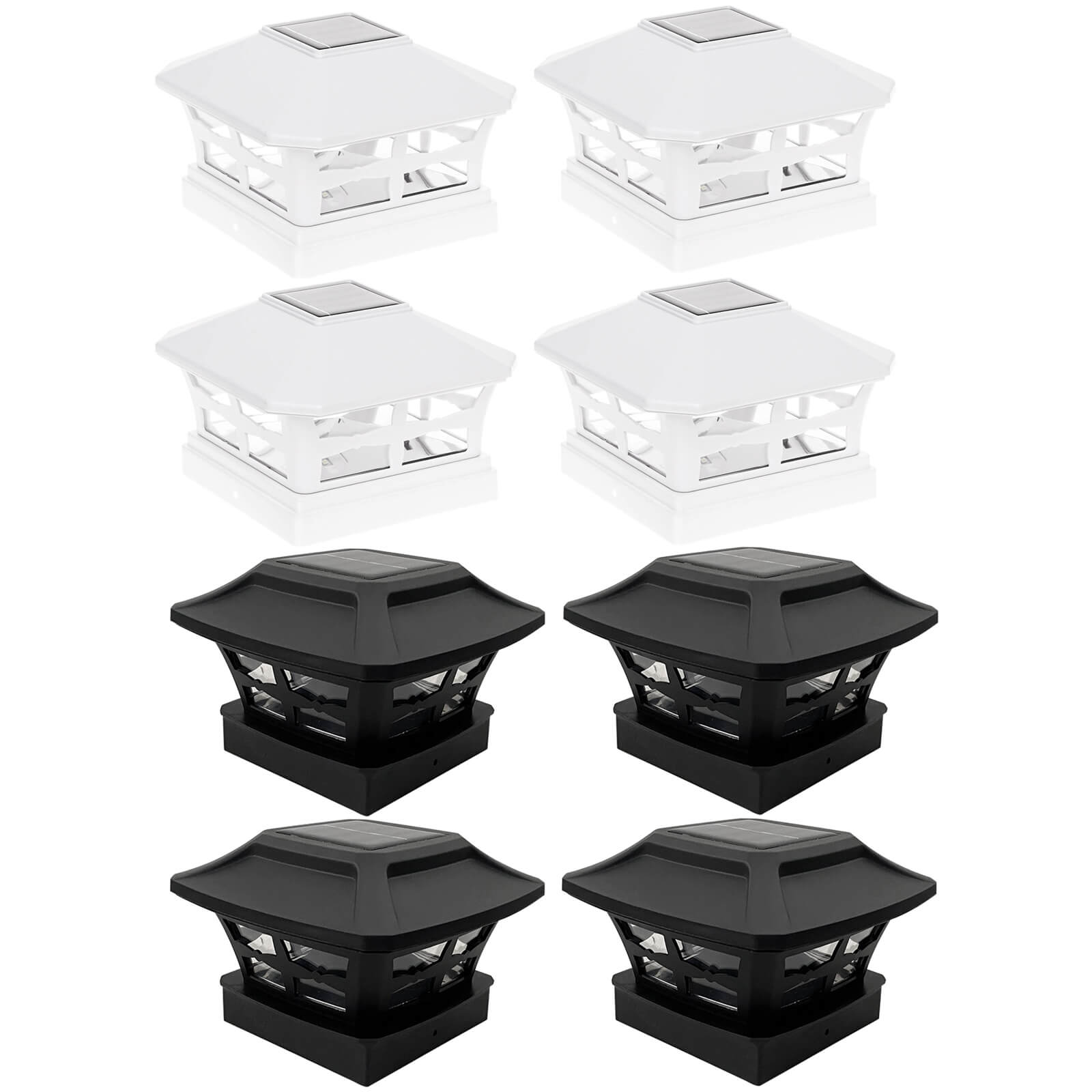 Solar Post Cap Lights, 4 Pcs - BCBMALL