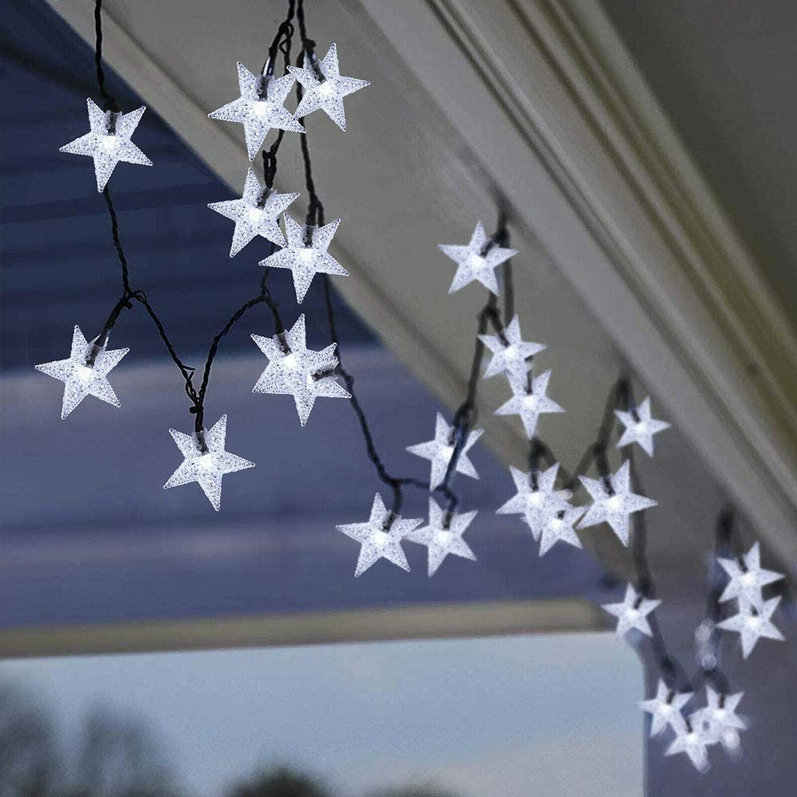 Solar Star String Lights, 20/50LED white display