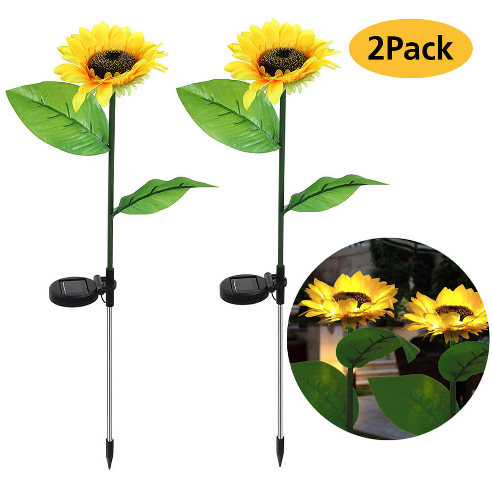 Solar Sunflower Light, 2Pcs - BCBMALL