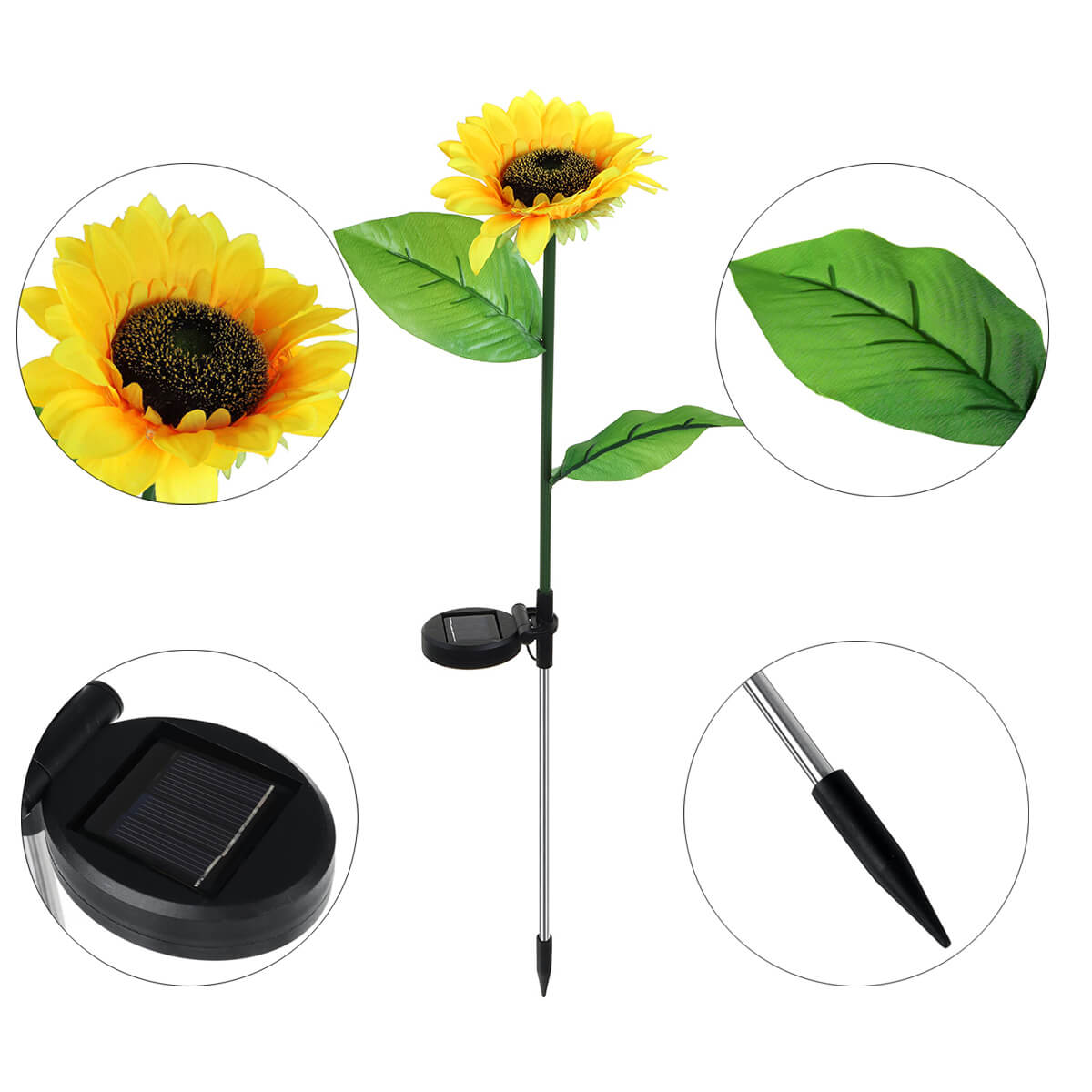 Solar Sunflower Light, 2Pcs - BCBMALL