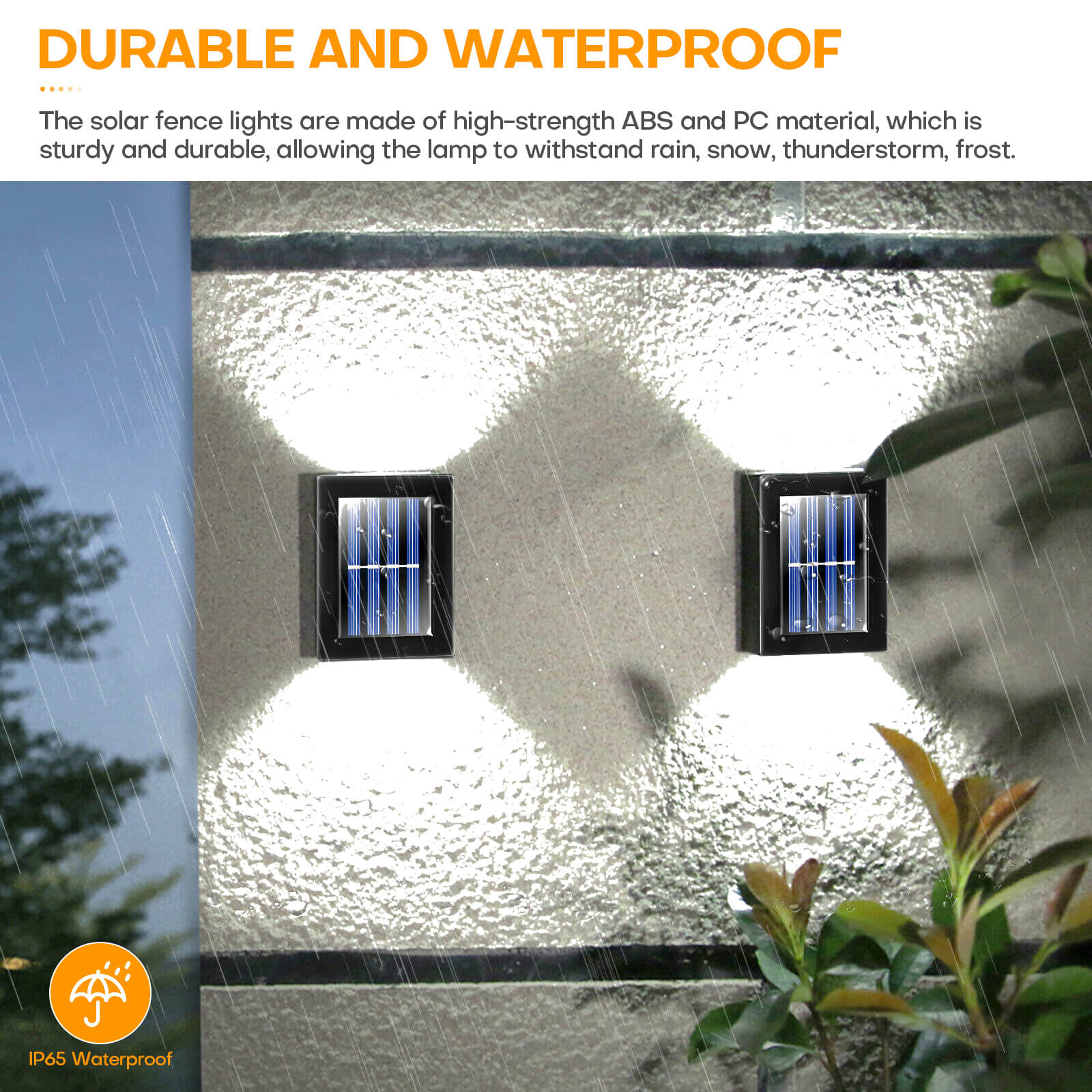 Solar Wall Lamp, 2Pcs - BCBMALL