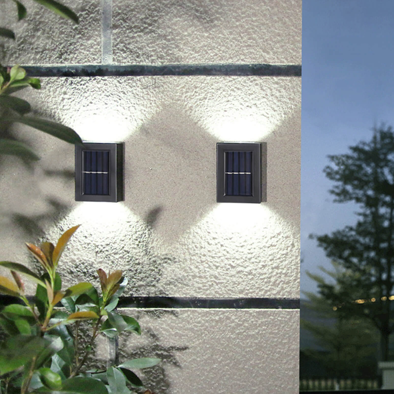 Solar Wall Lamp, 2Pcs - BCBMALL