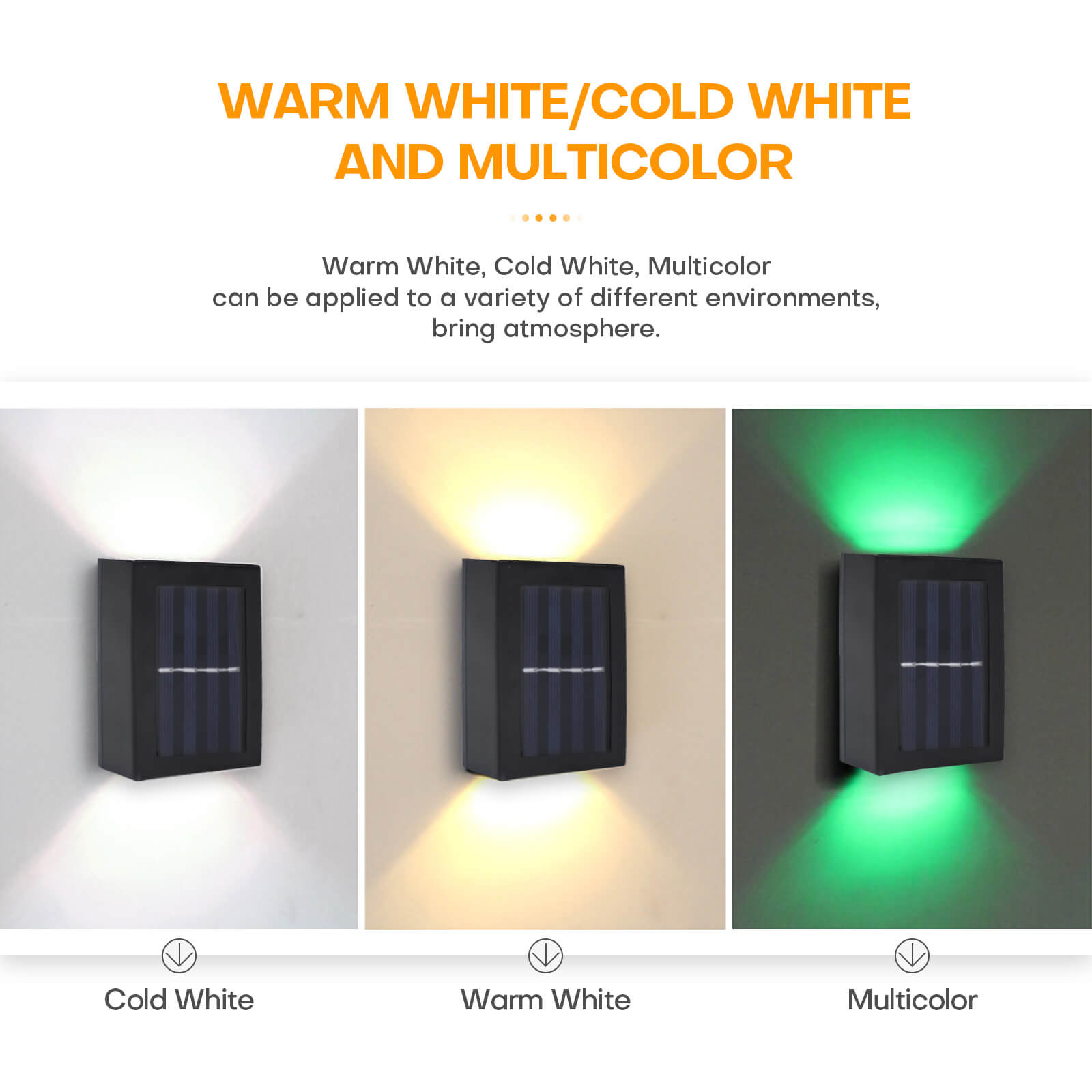 Solar Wall Lamp, 2Pcs - BCBMALL