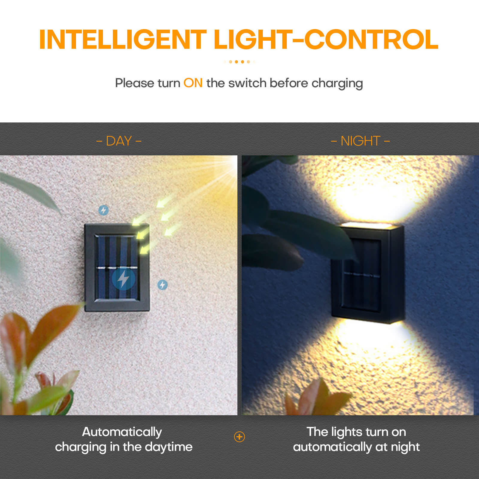 Solar Wall Lamp, 2Pcs - BCBMALL