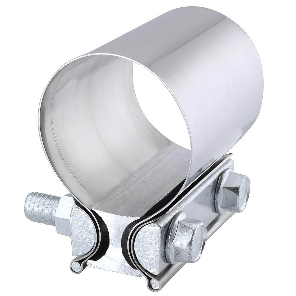 Stainless Steel Butt Joint Exhaust Clamps Band, 2.5 / 3 / 4 / 5 Inches - BCBMALL