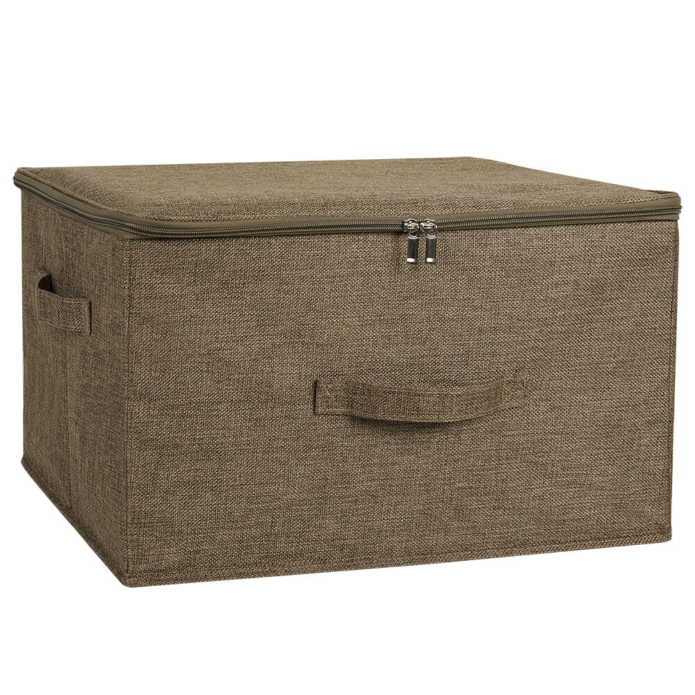Storage Bin Boxes with Zipper Lids - BCBMALL