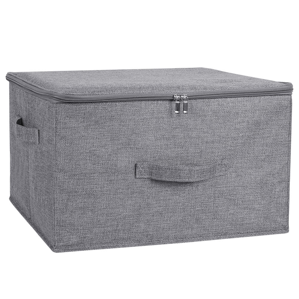Storage Bin Boxes with Zipper Lids - BCBMALL