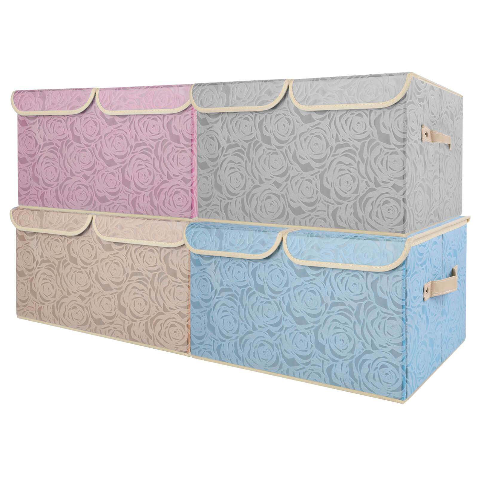 4 colors L (Dual Lid) storage bins with lids