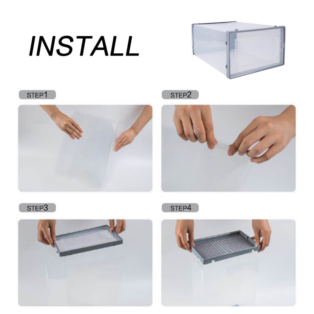 Thicken Plastic Shoes Storage Organizer, 6 Pcs - BCBMALL