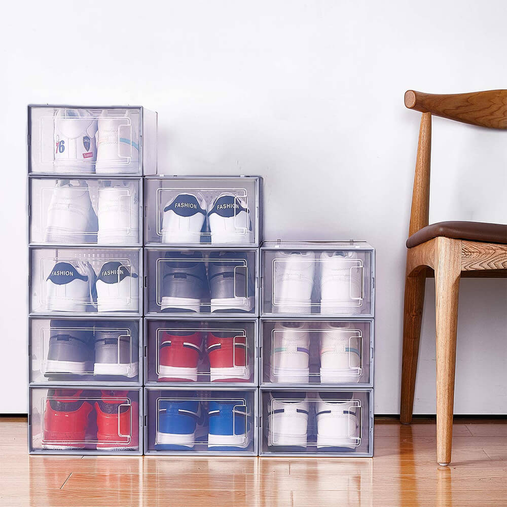 Thicken Plastic Shoes Storage Organizer, 6 Pcs - BCBMALL