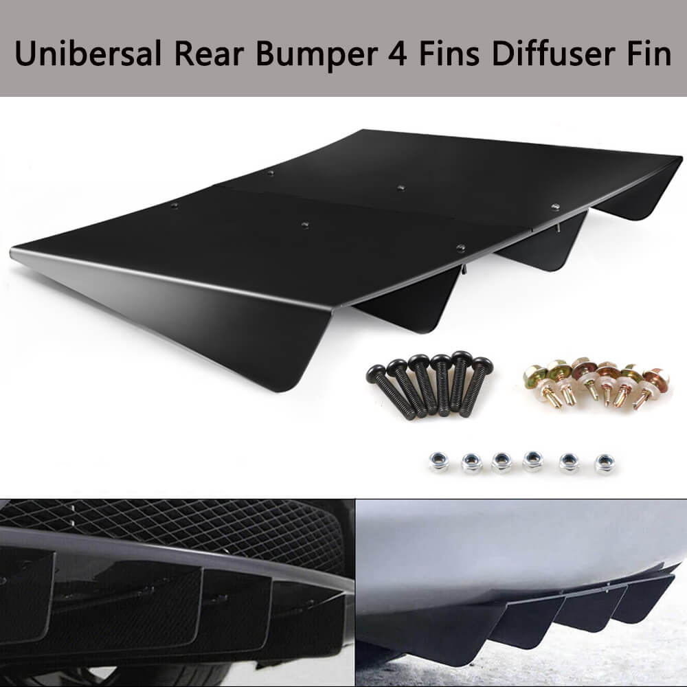 Rear Bumper 4 Shark Fins Diffuser - BCBMALL