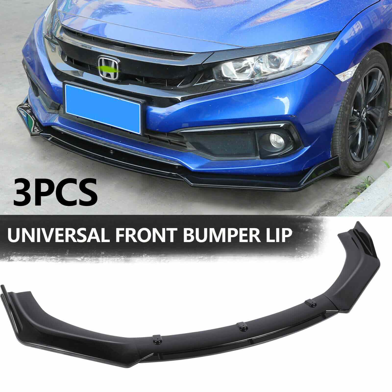 Universal Car Front Bumper Lip, 3 Pcs