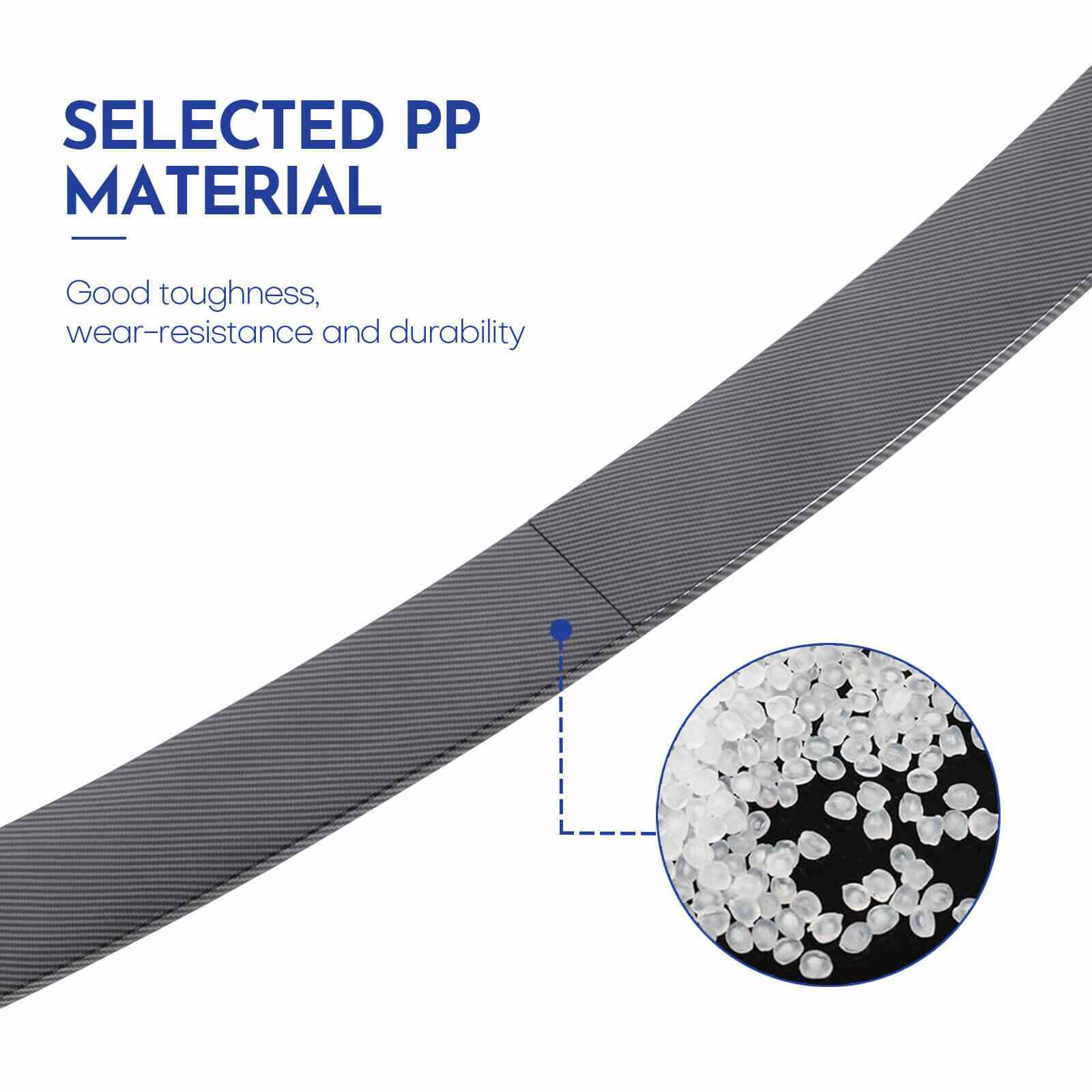 Material of Universal Car Front Bumper Lip Body Kit Spoiler, 4Pcs