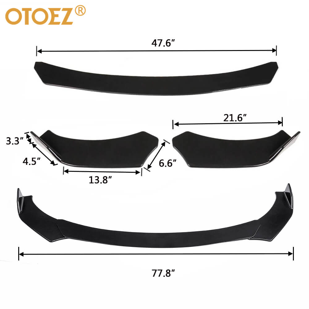 Universal Car Front Bumper Splitter Spoiler Body Kit - BCBMALL