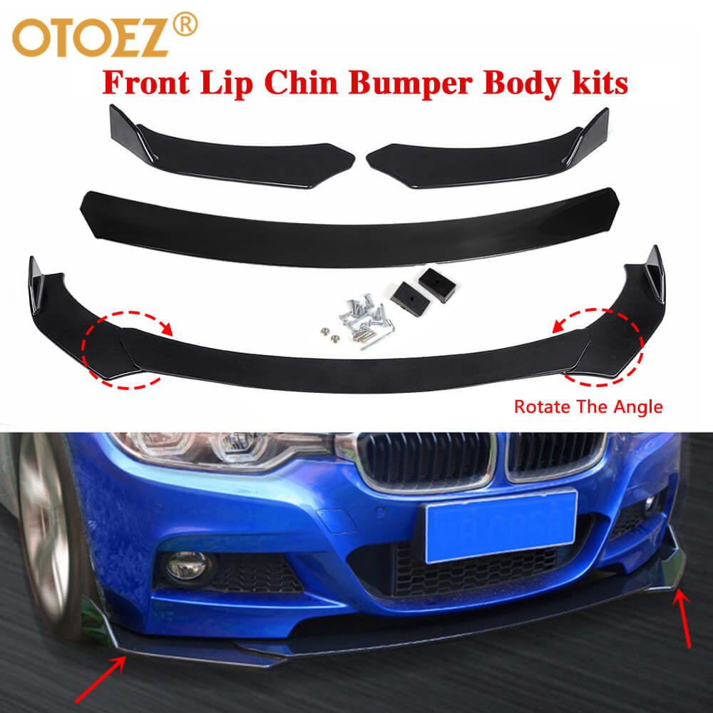 Universal Car Front Bumper Splitter Spoiler Body Kit - BCBMALL