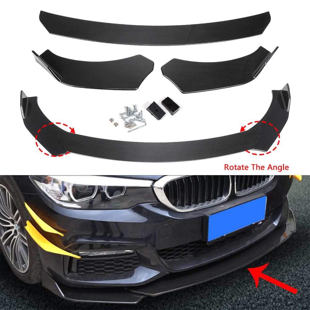 Universal Car Front Bumper Splitter Spoiler Body Kit - BCBMALL