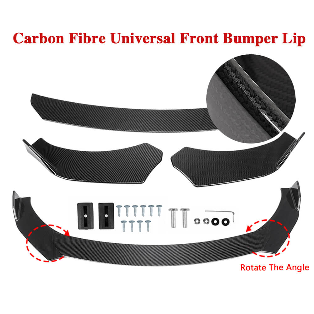 Universal Car Front Bumper Splitter Spoiler Body Kit - BCBMALL