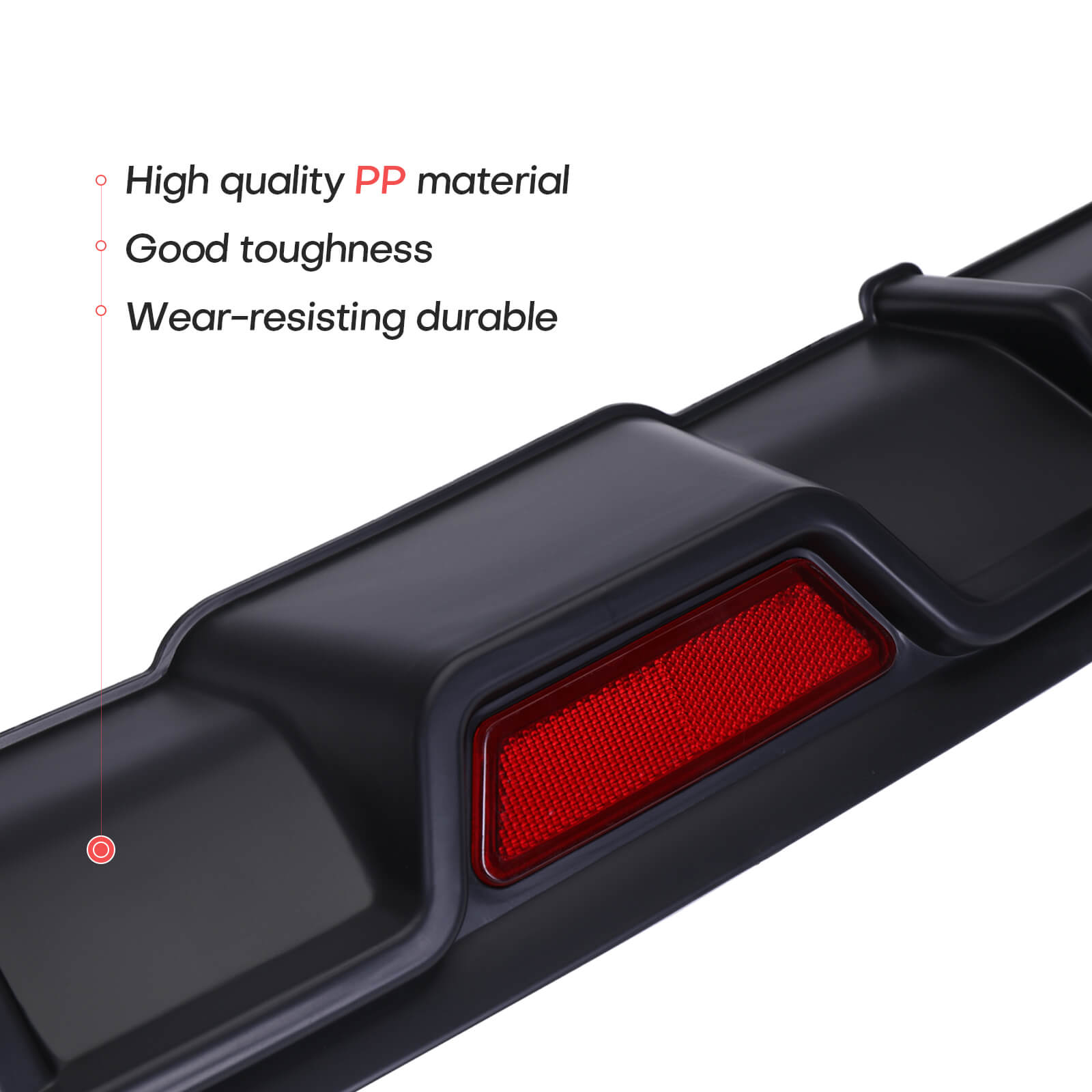 Universal Car Rear Bumper Lip Diffuser Splitter - BCBMALL