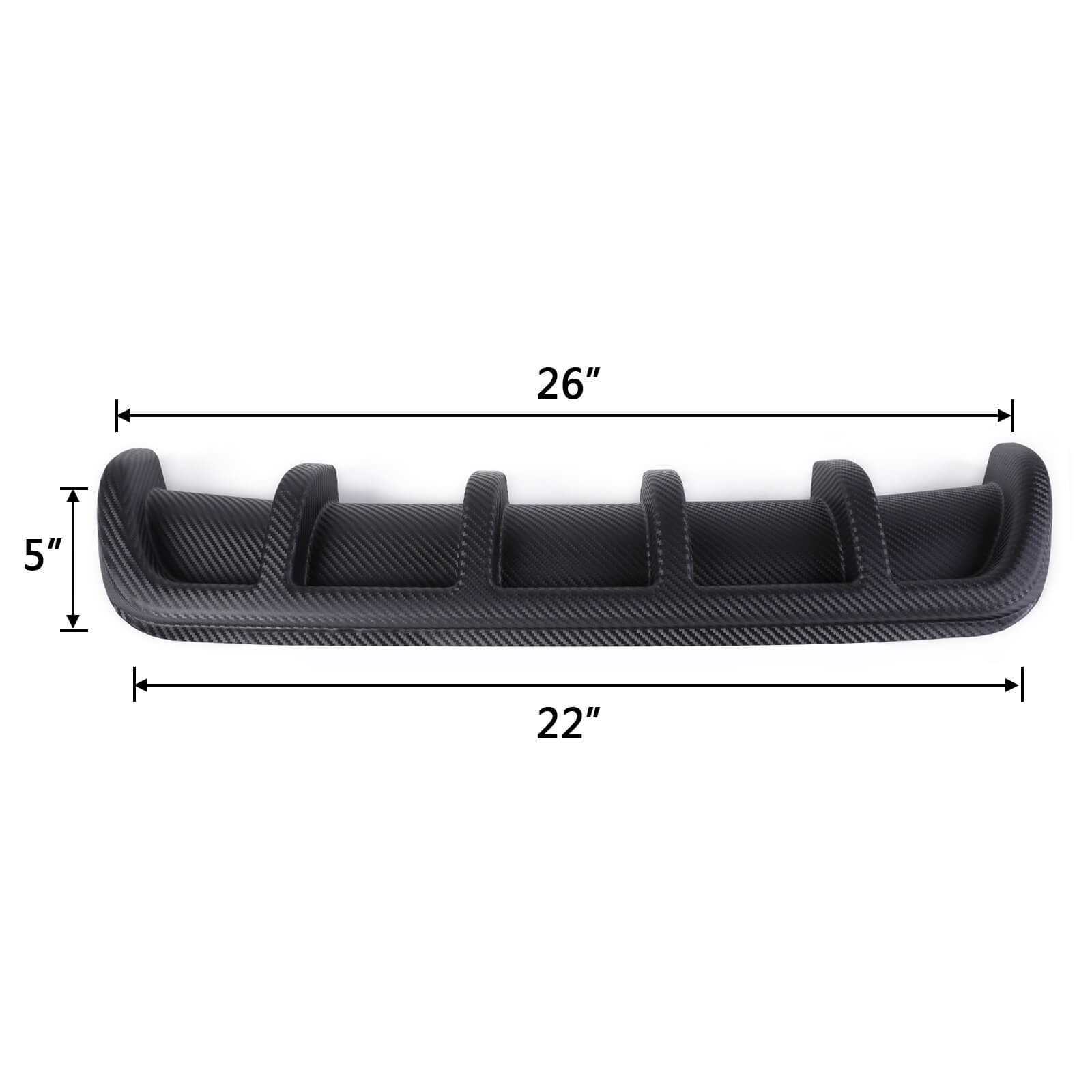 Universal Car Rear Bumper Lip Splitter Diffuser, 26"x5" - BCBMALL