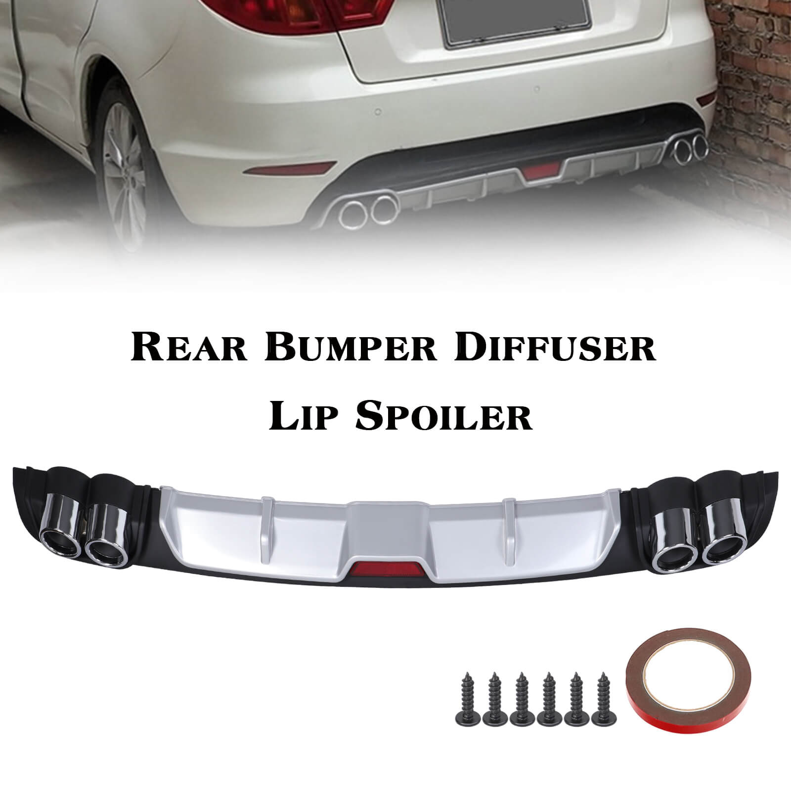 Universal Car Rear Bumper Lip Splitter - BCBMALL
