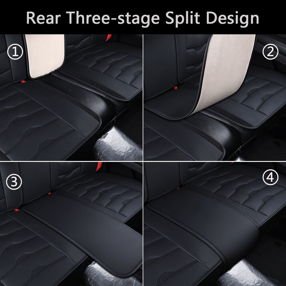 rear design of Universal Car Leather Seat Covers Full Set