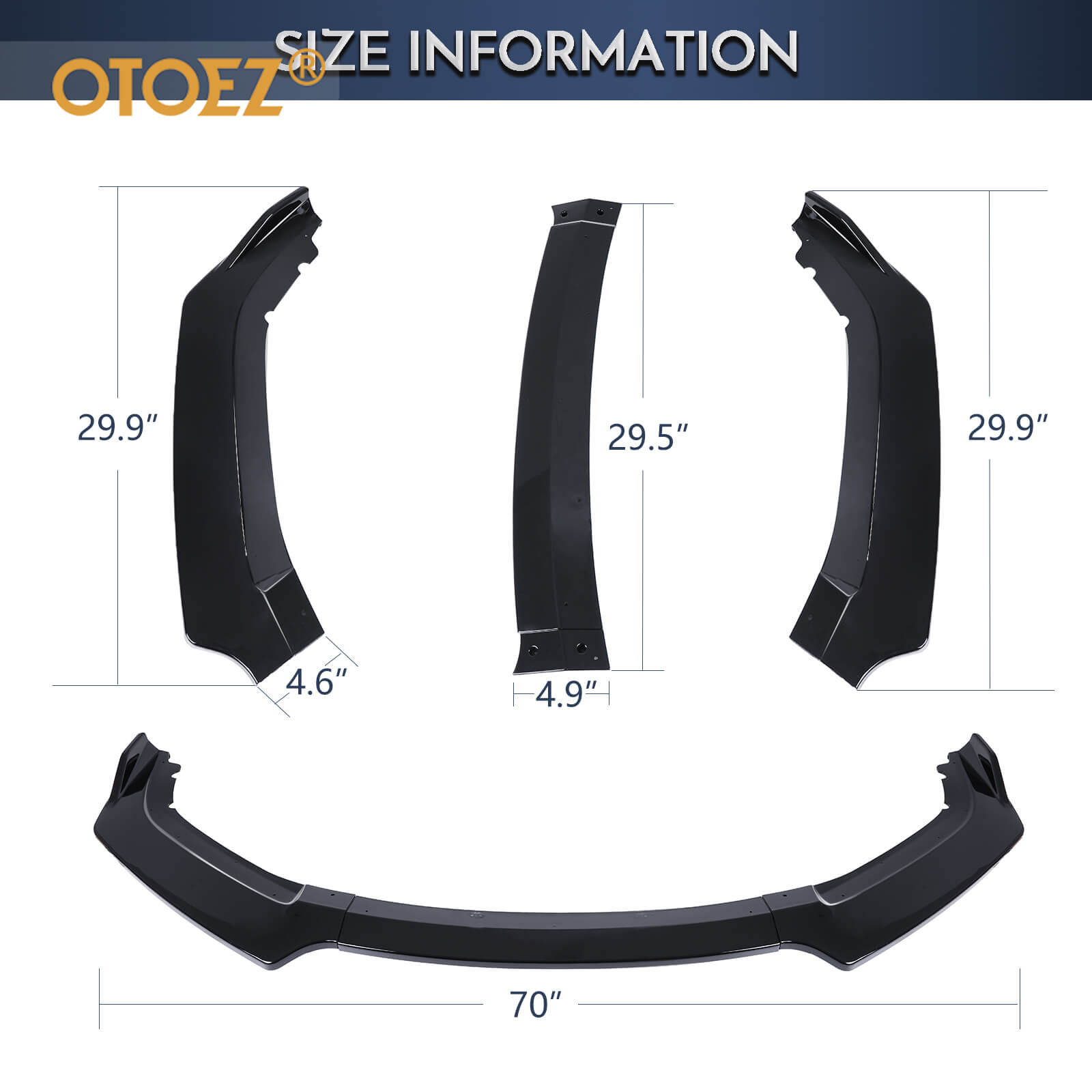 Front Bumper Lip Spoiler Diffuser Kit - BCBMALL