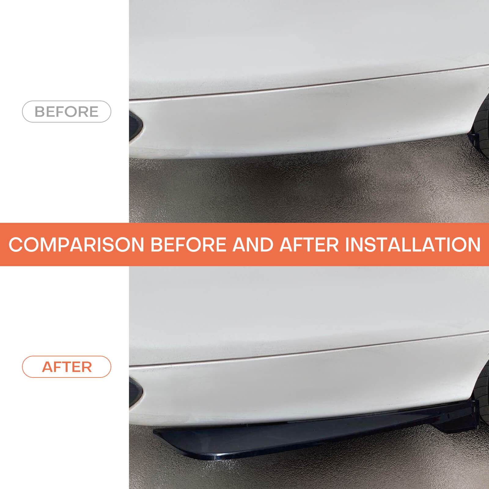 Universal Rear Bumper Lip Diffuser Splitter Body Kit - BCBMALL