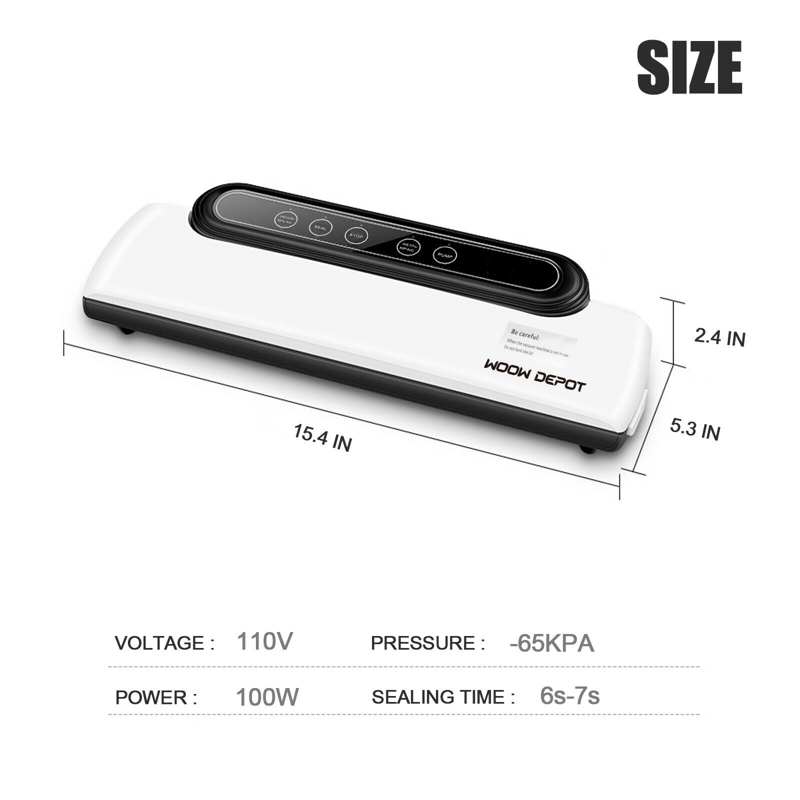 Vacuum Sealer Machine size