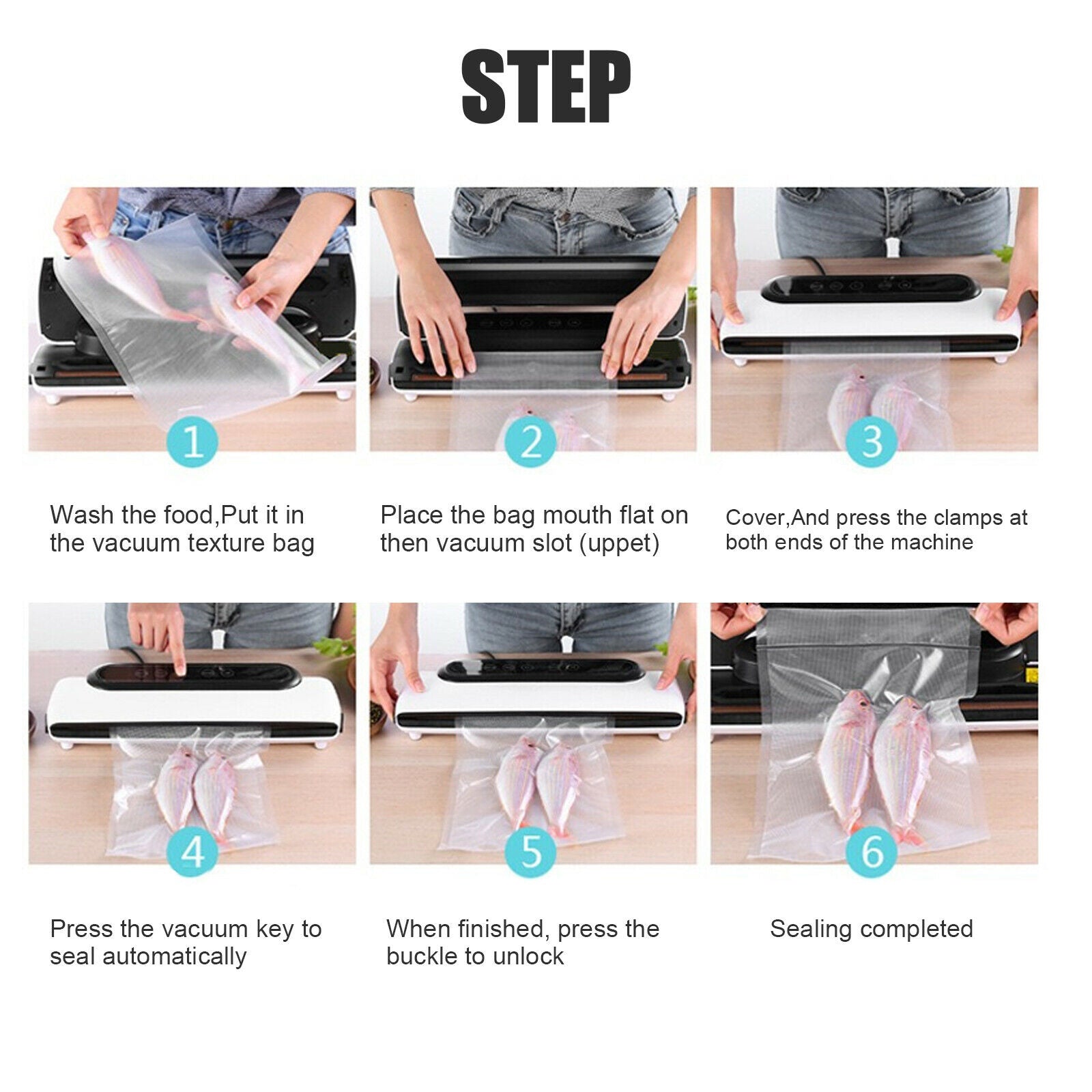 Vacuum Sealer Machine use step